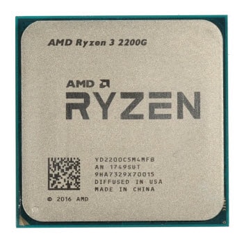 AMD Ryzen 3 2200G - 4 cores / 4 threads - Integrated Radeon Vega 8