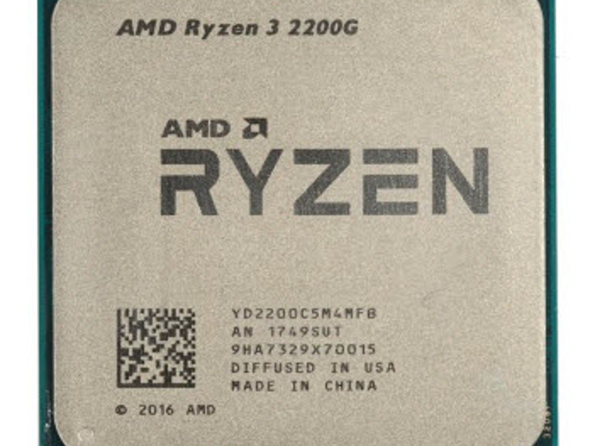 AMD Ryzen 3 2200G - 4 cores / 4 threads - Integrated Radeon Vega 8 Graphics