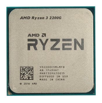AMD Ryzen 3 2200G - 4 cores / 4 threads - Integrated Radeon Vega 8 Graphics