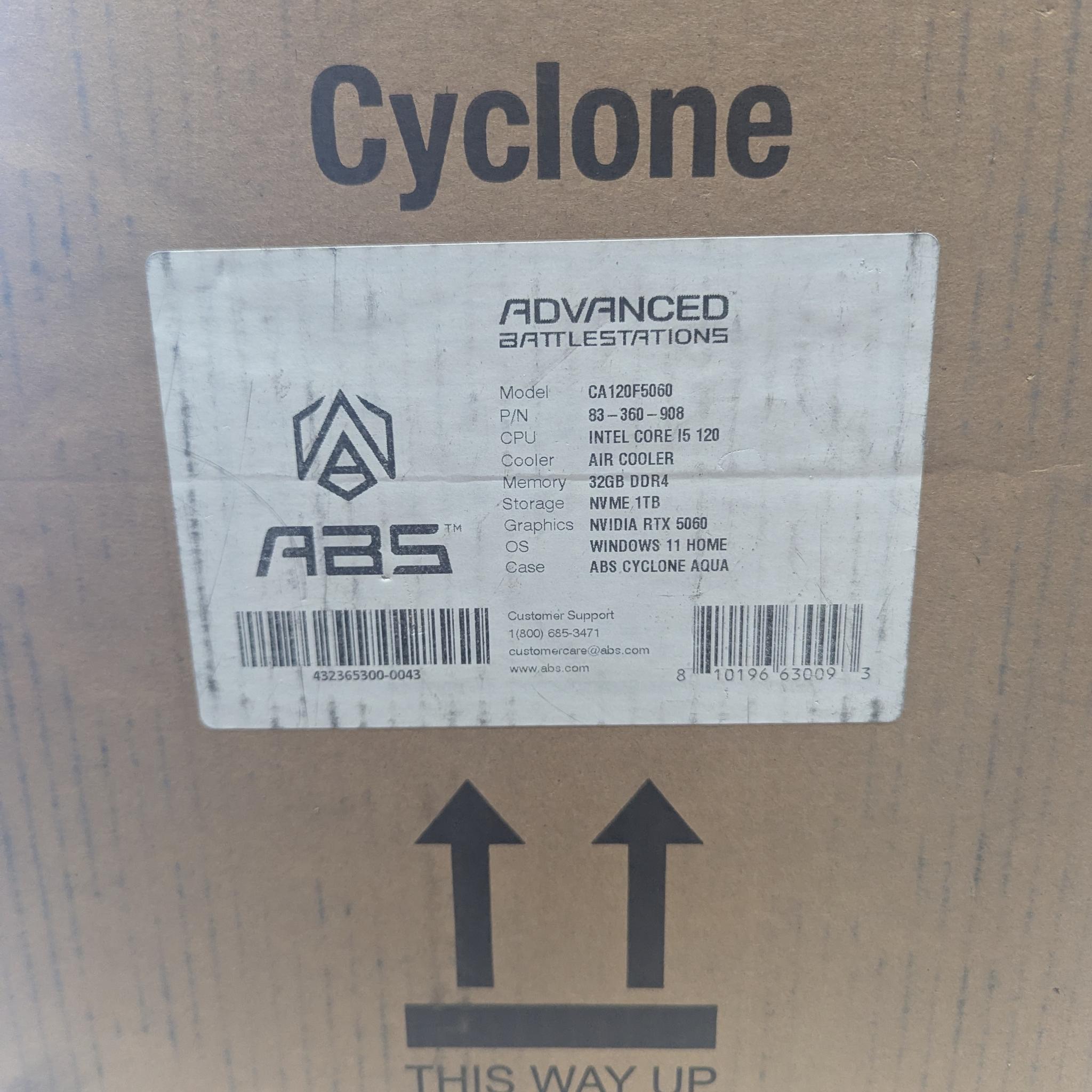 🌊 Cyclone Aqua | RTX 5060 8GB | Intel Core 5 120 | DLSS 4 Gaming | 32GB DDR4 | 1TB NVMe