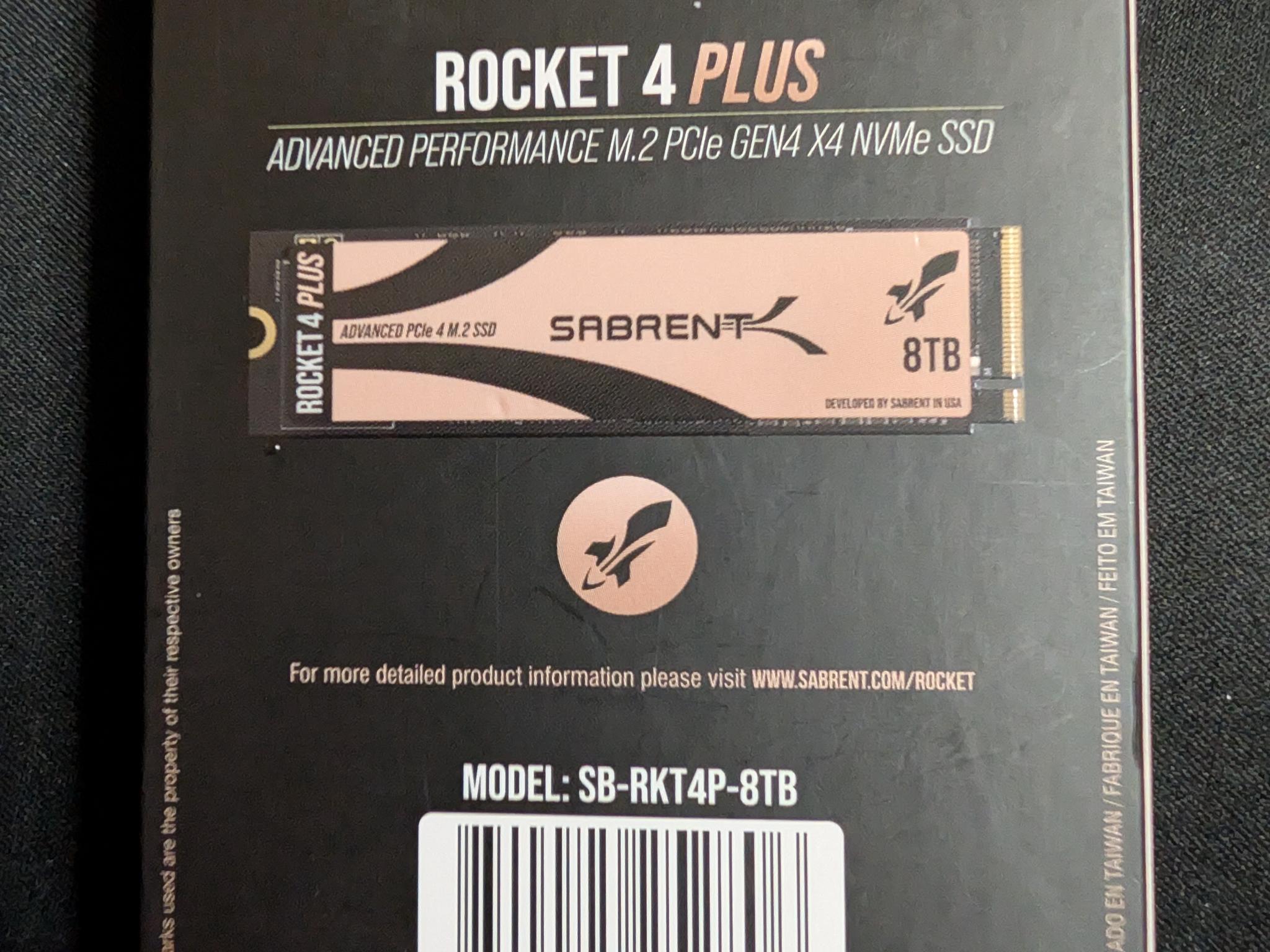 Sabrent rocket 4 plus 8tb