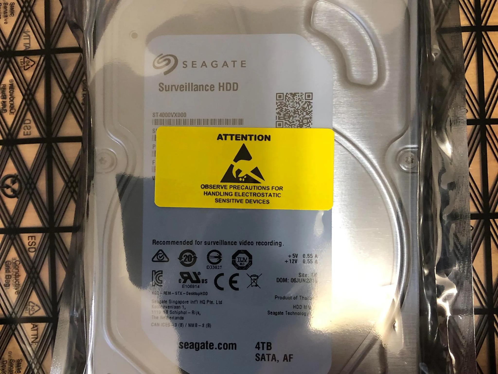 seagate surveillance 4tb hdd used like new