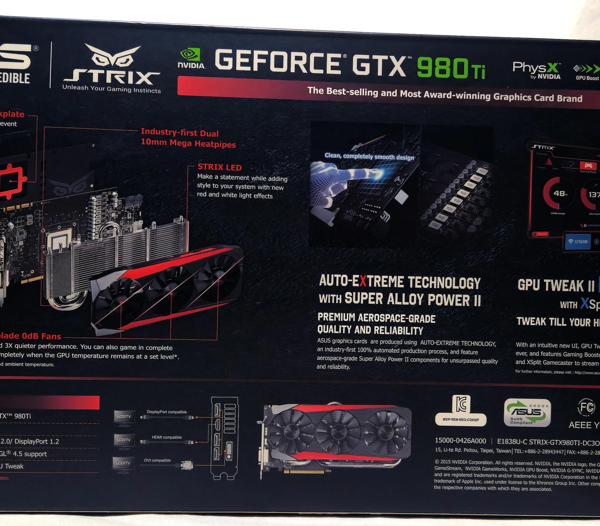 Asus STRIX 980ti Direct CU OC