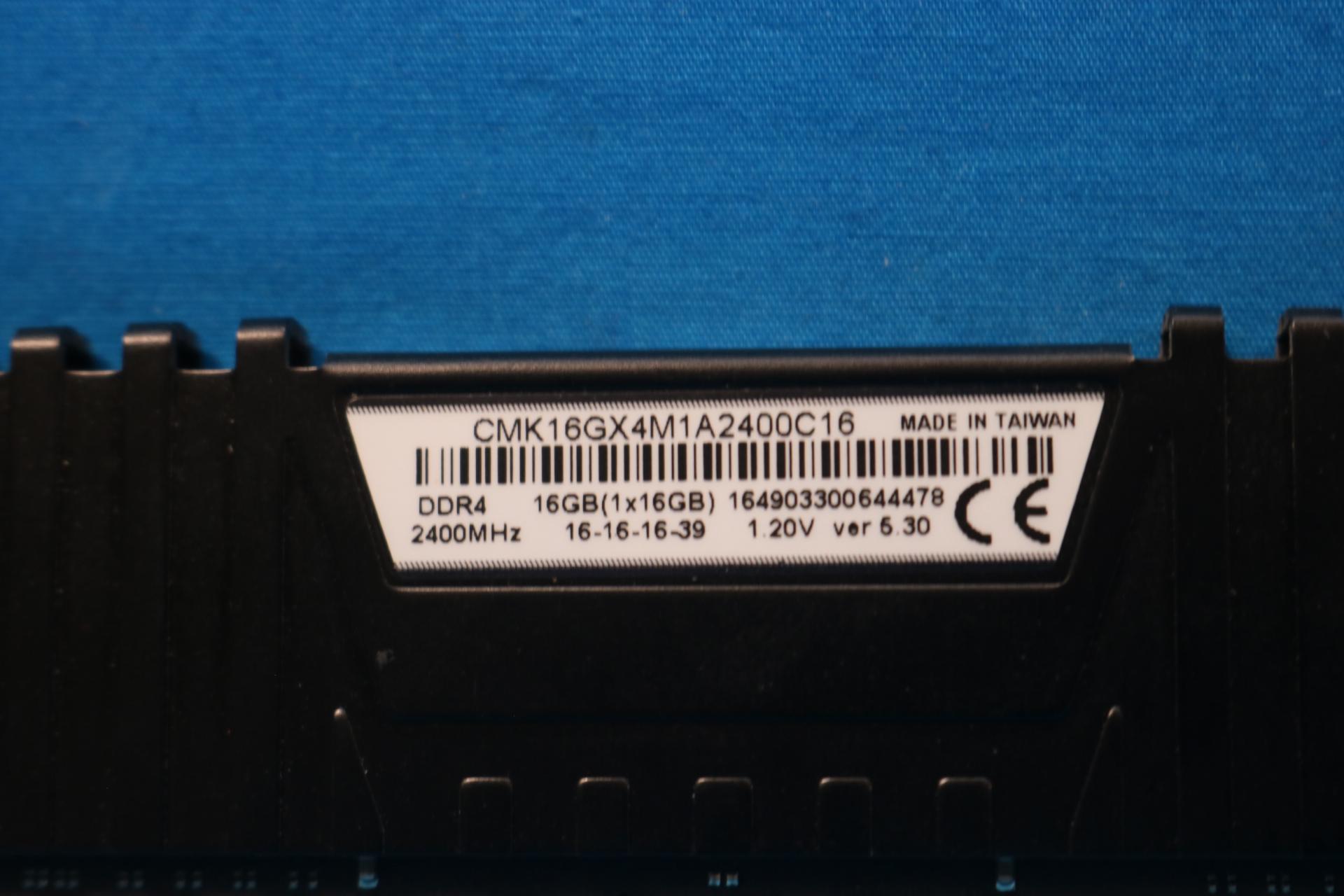 Corsair Vengeance LPX 16GB (1x16GB) DDR4 2400MHz CL16 1.2V Desktop RAM CMK16GX4M1A2400C16