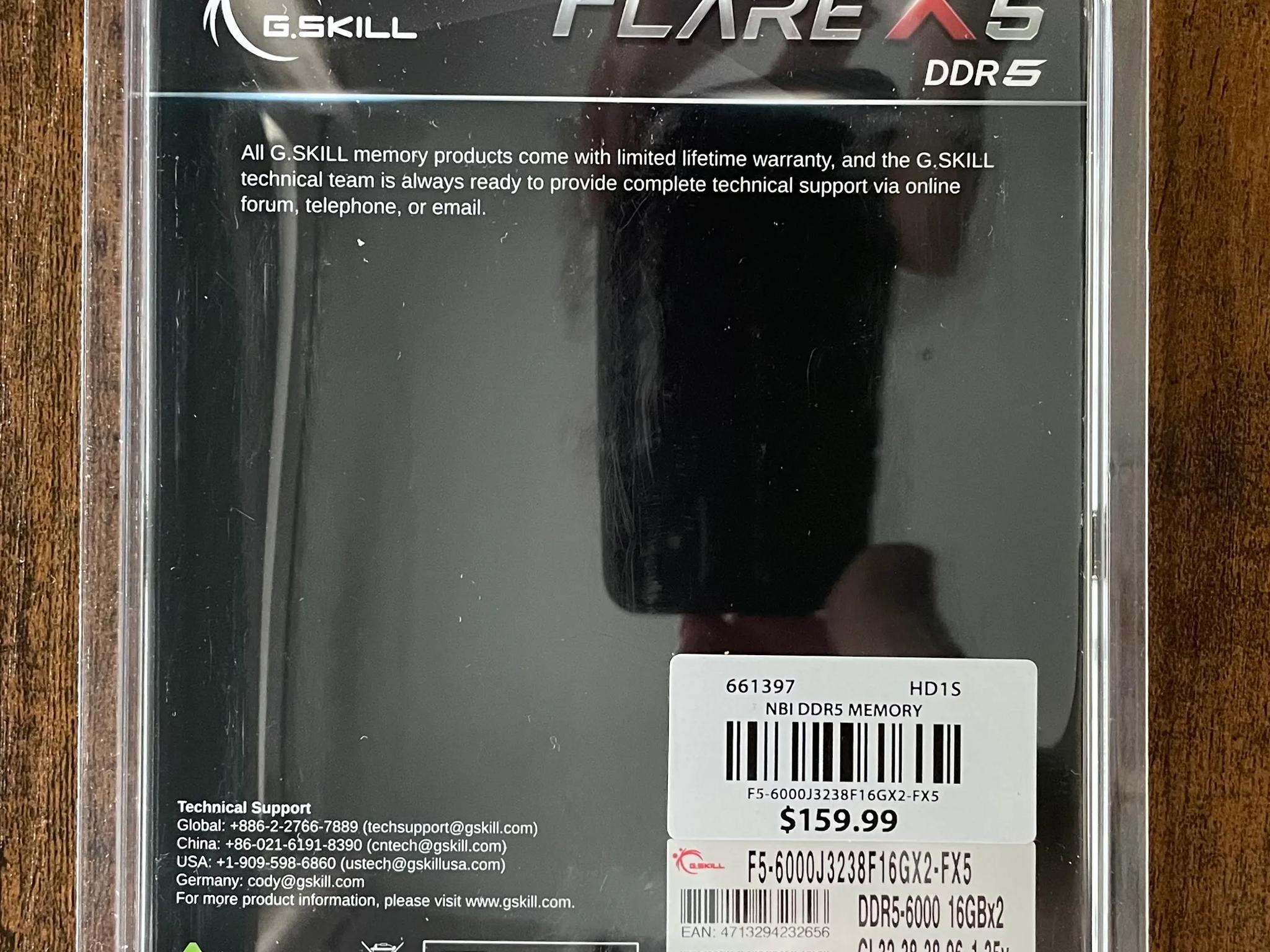 NEW G.Skill Flare X5 32GB (2x16GB) DDR5 6000MHz Dual Channel RAM Kit