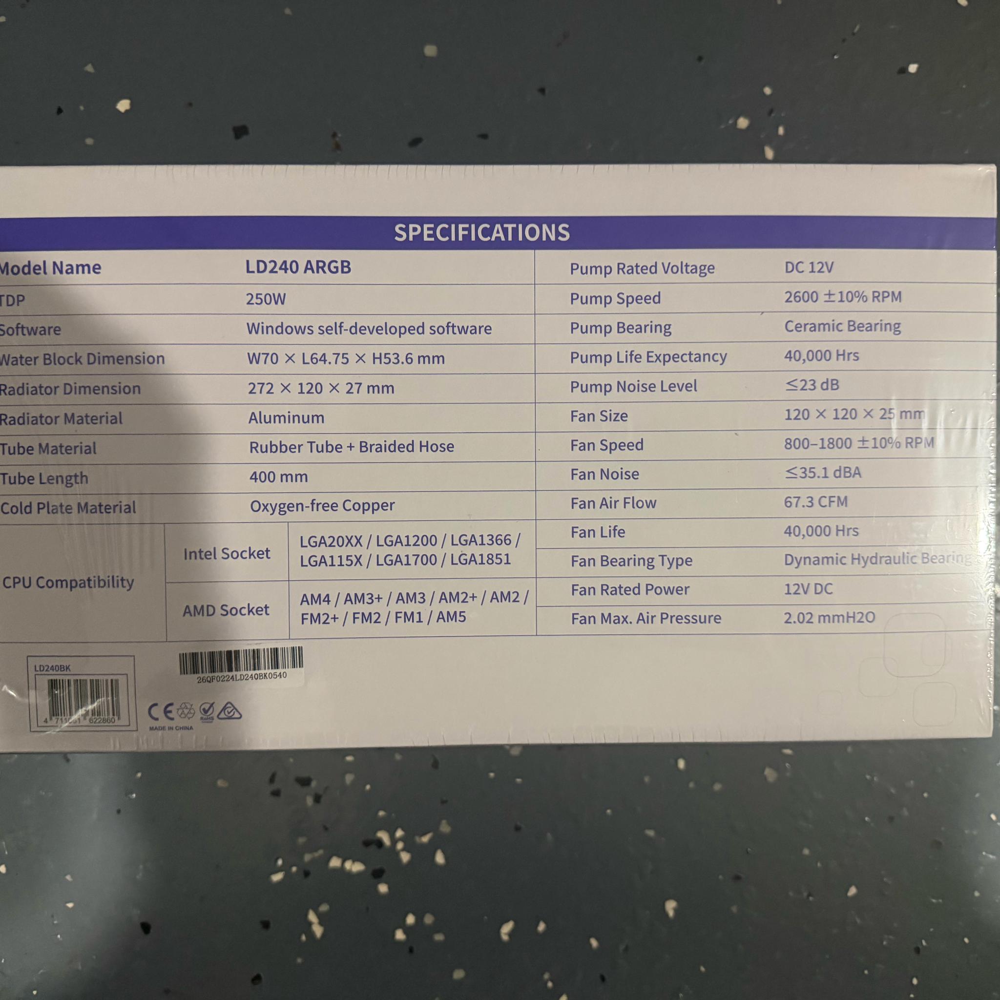 Raidmax LD240 ARGB Black Digital AIO