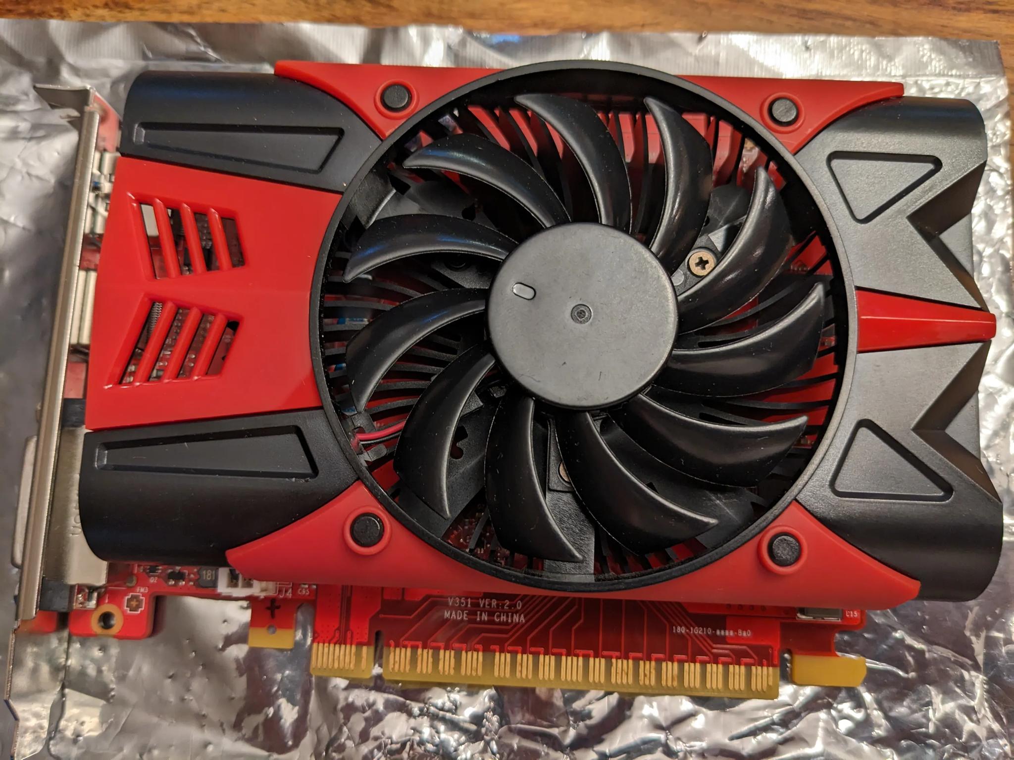 GTX 1050 TI -Dead- Fan spins --> project card
