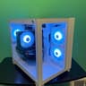 CLEAN White Gaming PC| Intel i5 / Amd RX580 / 8GB / 500GB SSD Win 10 Pro WiFi