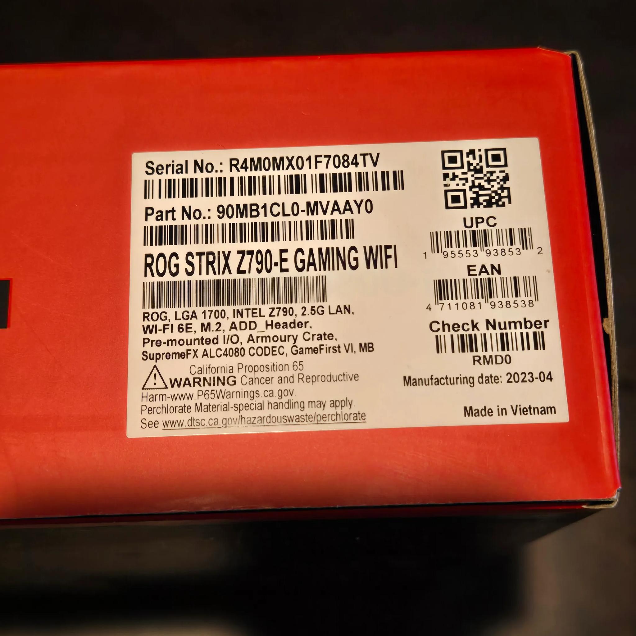ASUS ROG STRIX Z790-E Gaming WiFi