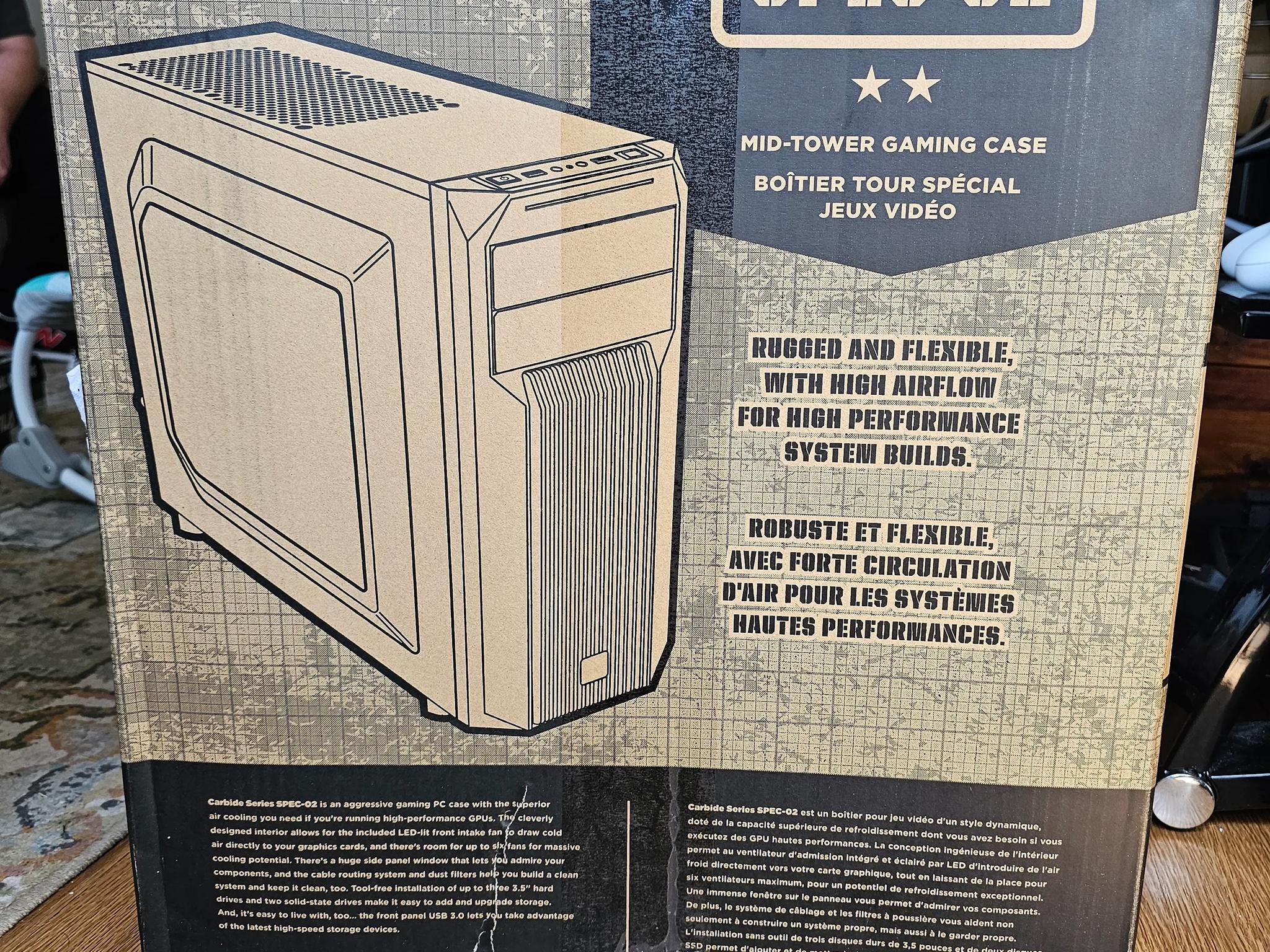 NIB - Corsair Carbide Series SPEC-02 Case, Black ATX Mid
