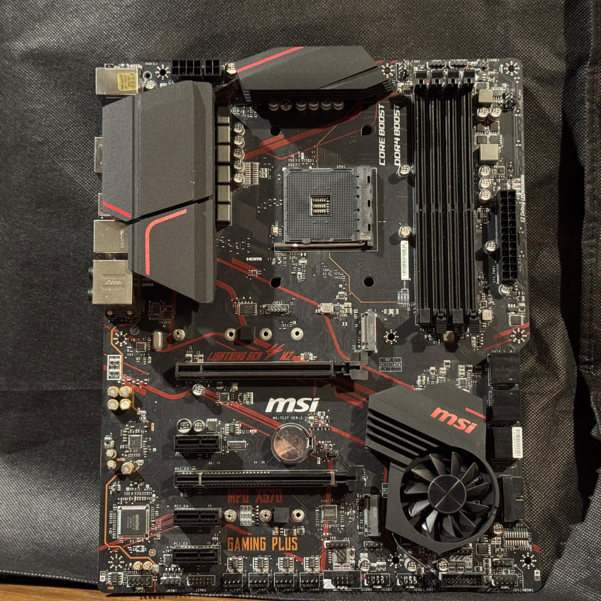 MSI MPG X570 GAMING PLUS Motherboard + AM4 Backplate || No IO Shield