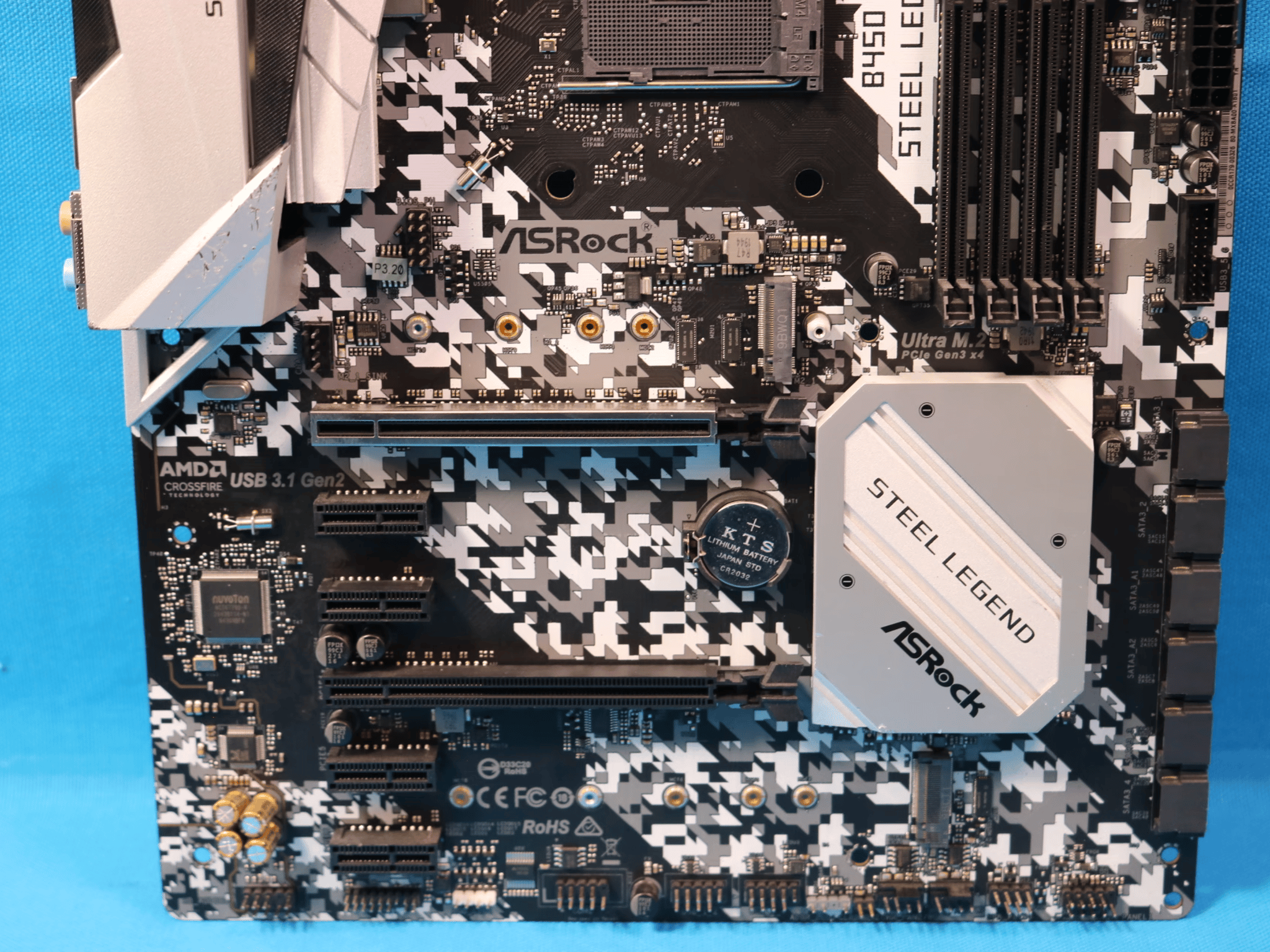 *No I/O Shield* ASRock B450 Steel Legend AMD Socket AM4 DDR4 ATX Desktop Motherboard 