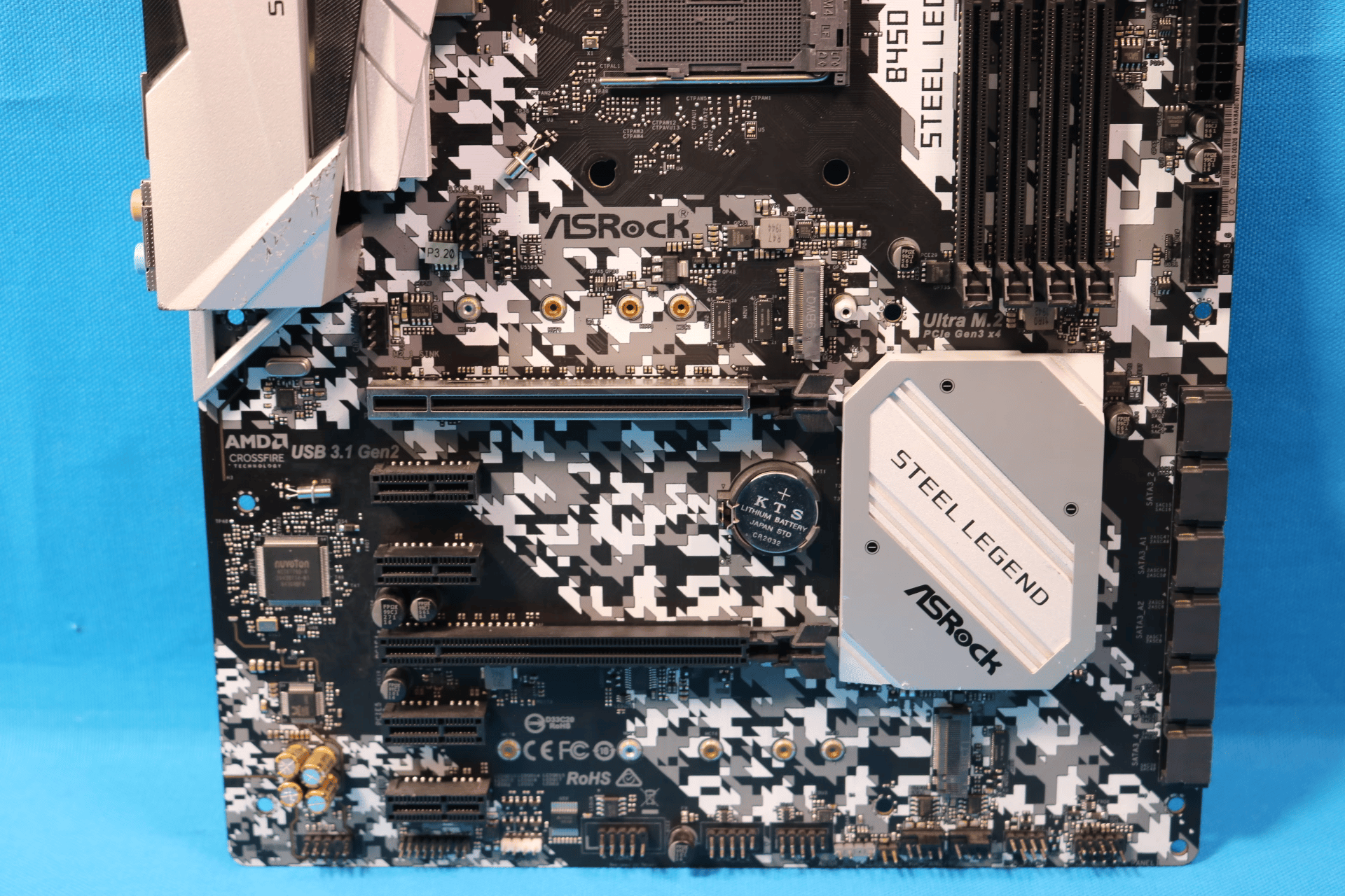 *No I/O Shield* ASRock B450 Steel Legend AMD Socket AM4 DDR4 ATX Desktop Motherboard 