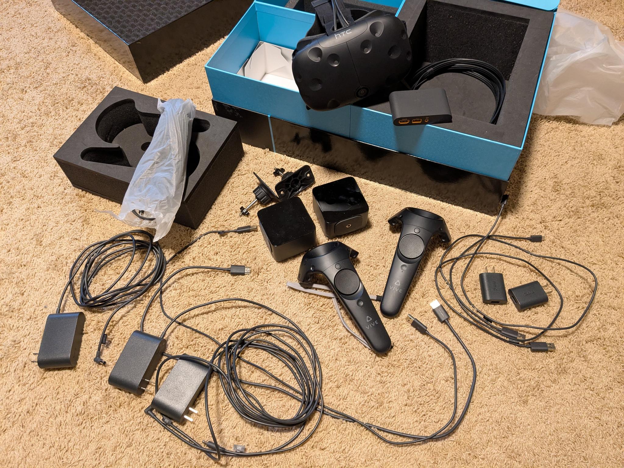 HTC Vive Full Kit - HMD, Original Box, and all parts