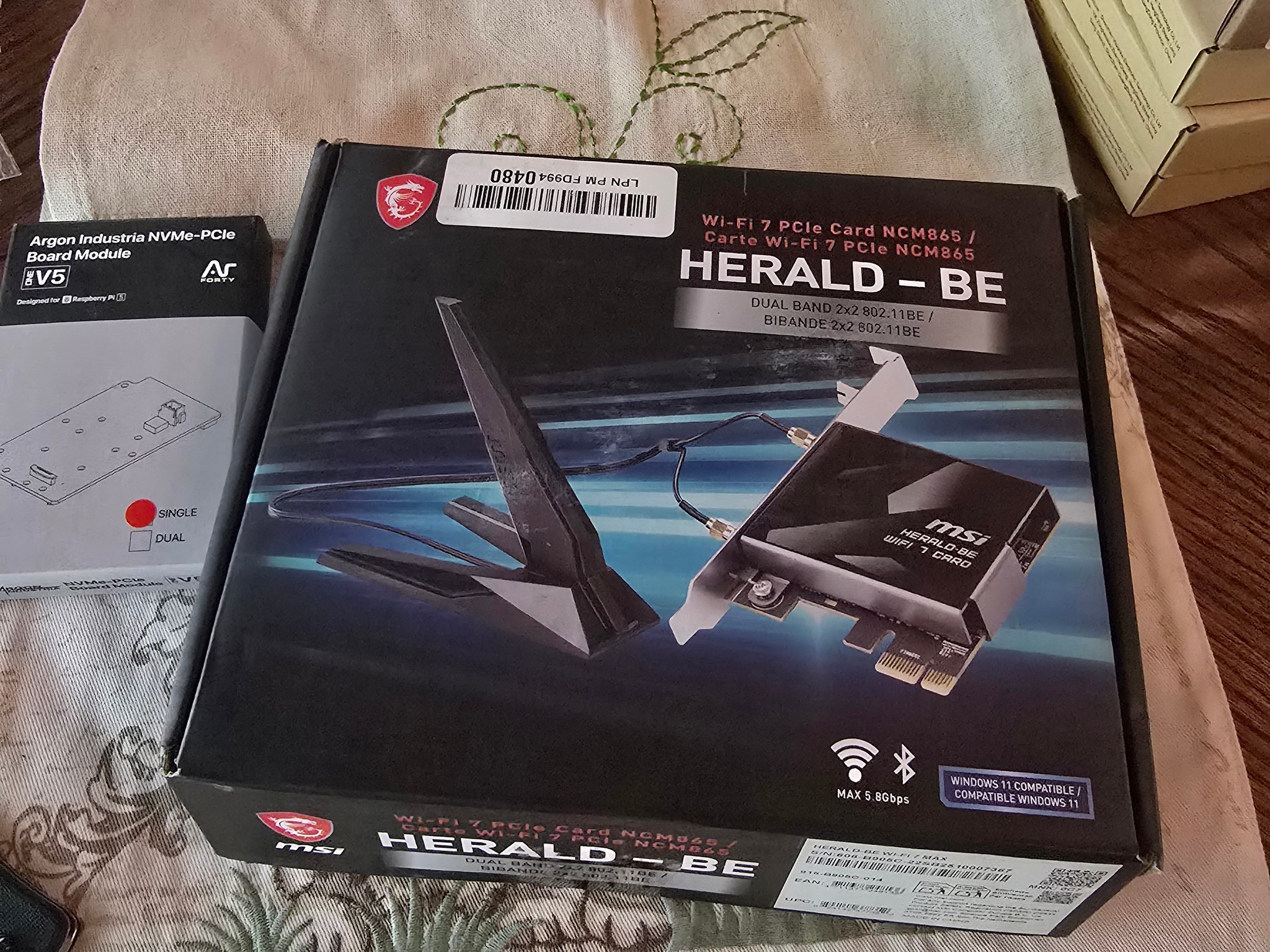 MSI Herald-BE WI-FI 7 MAX Wi-Fi 7 802.11BE Bluetooth 5.4 PCIe Multi-Link Operation Technology