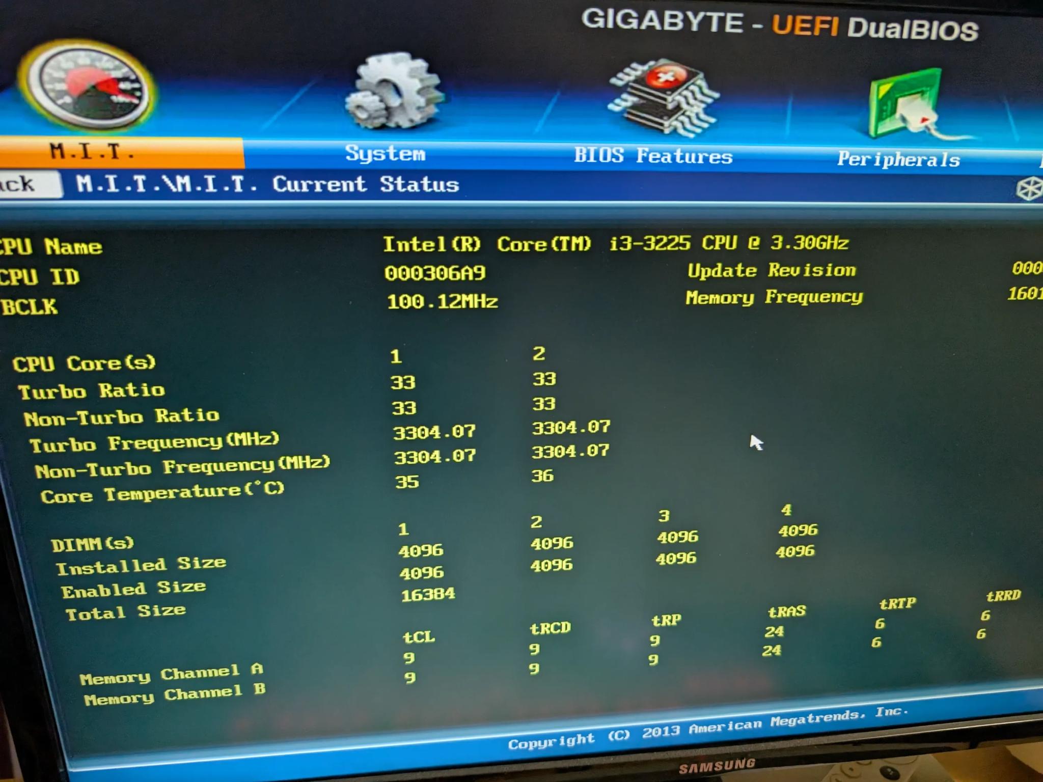 Intel core i3 / Z77 motherboard / 16GB DDR3