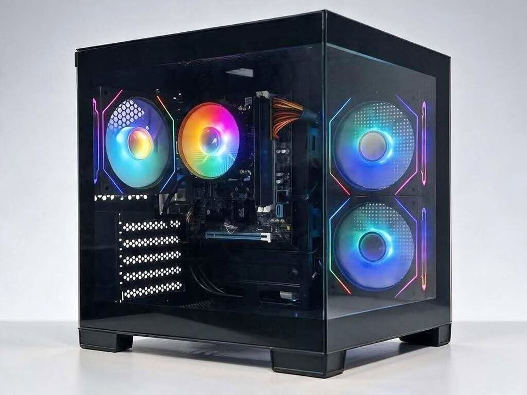 Budget Gaming PC RGB Intel i7 4th Gen 16GB RAM 256GB SSD Win11 Pro WiFi