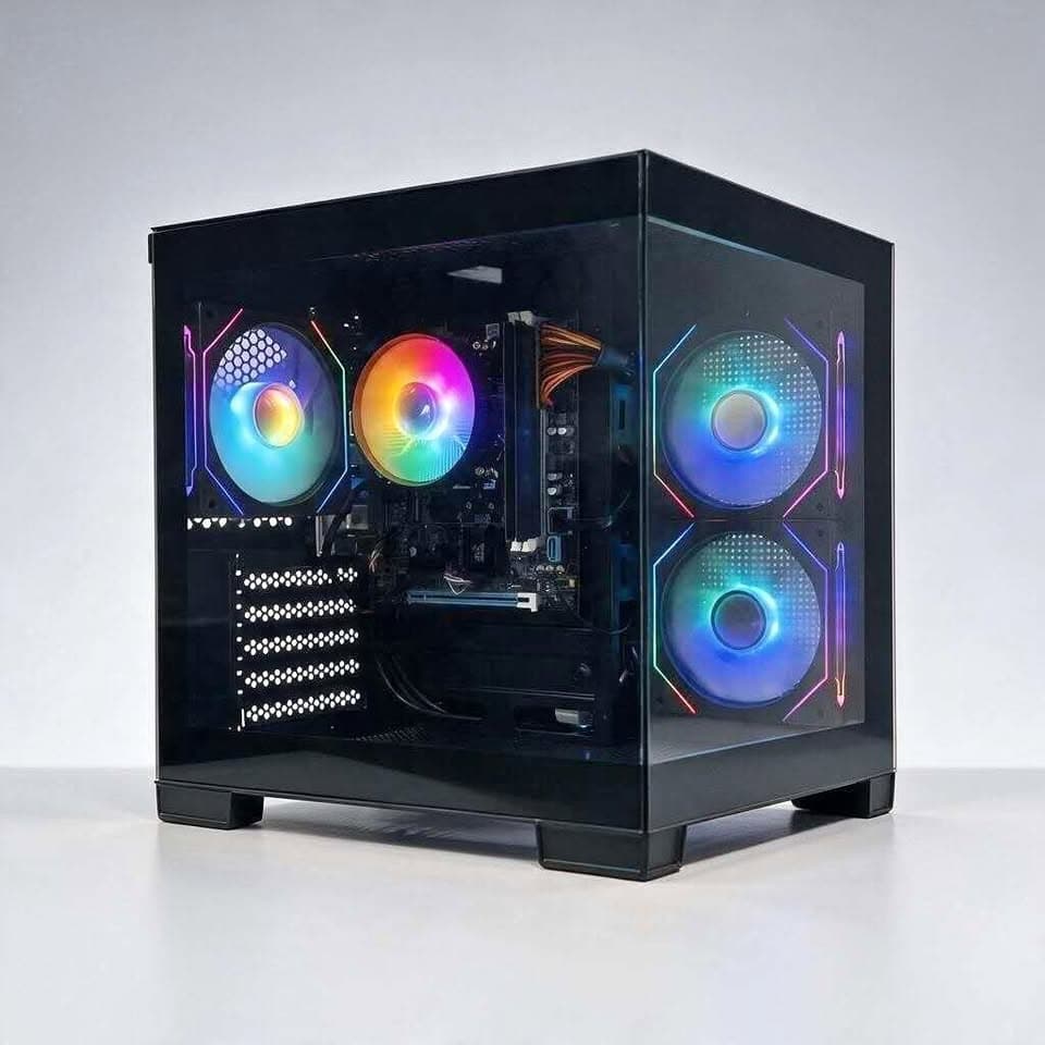Budget Gaming PC RGB Intel i7 4th Gen 16GB RAM 256GB SSD Win11 Pro WiFi