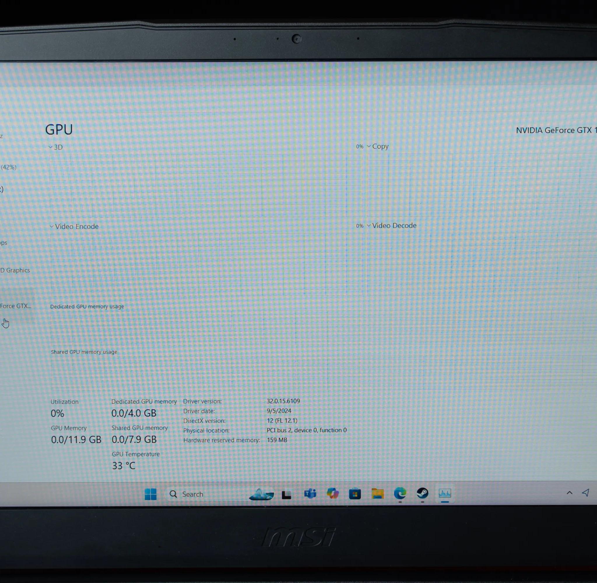 MSI GF63 Thin- GTX 1650- i5 10500H- 1TB M.2-16GB RAM 15.6"