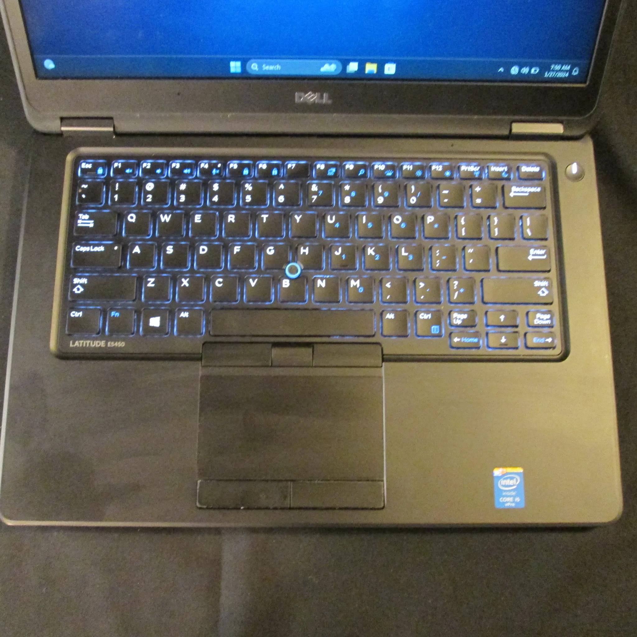 Dell Latitude E5450 Backlit Keyboard Windows 11 Pro