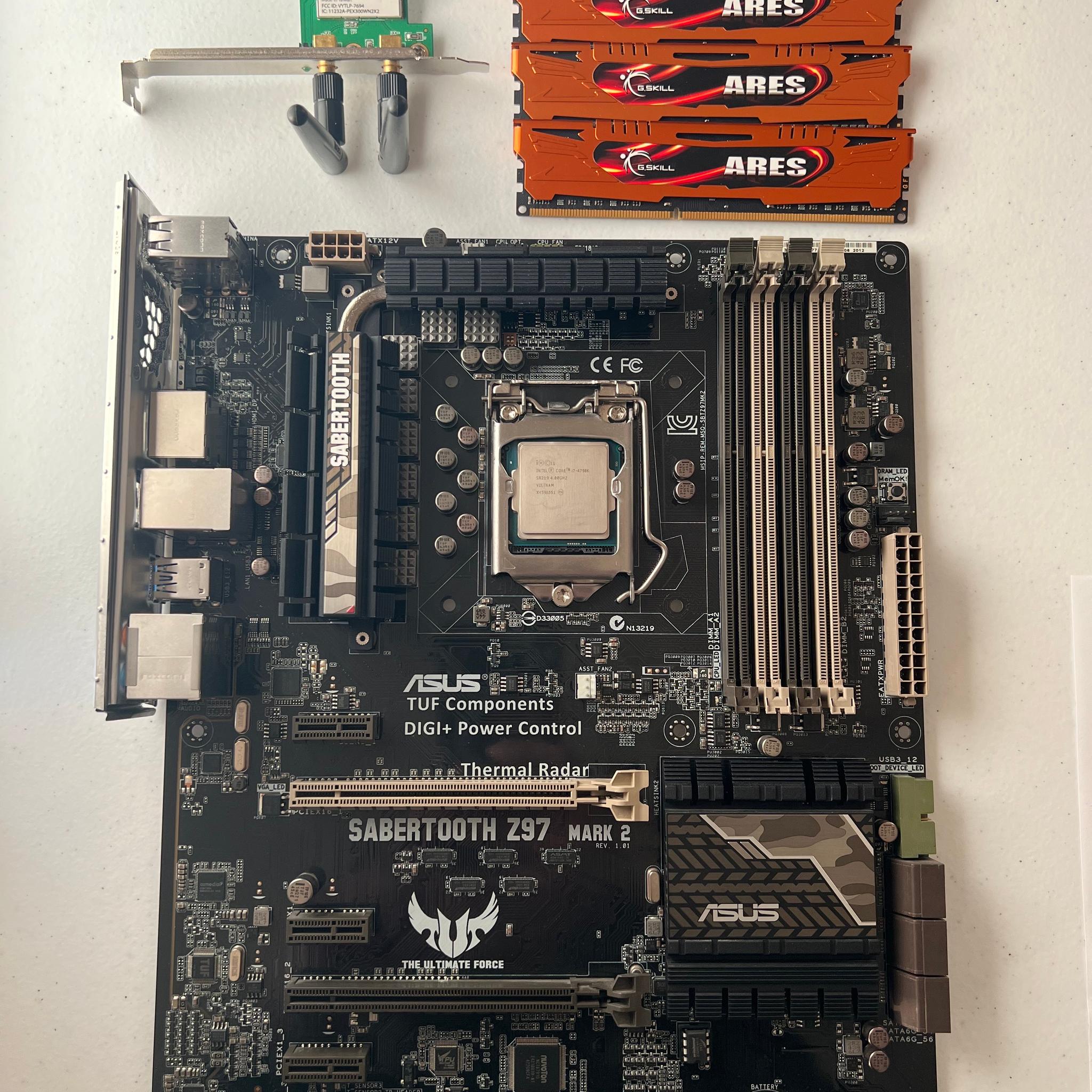 SABERTOOTH Z97 Mark 2 | i7-4790k| 4x4GB DRAM | PCI Express WIFI N Adapter