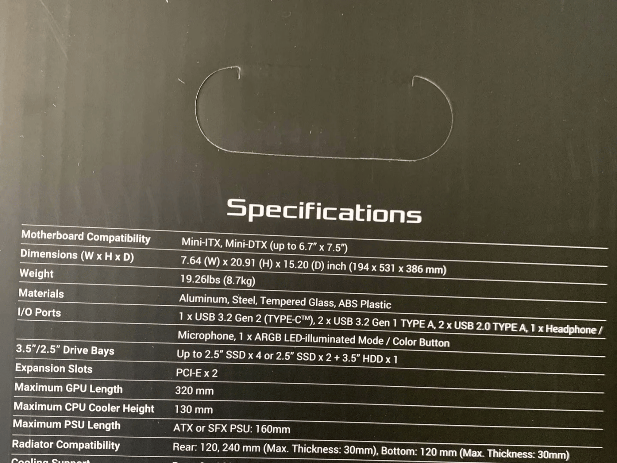 BNIB ASUS ROG Z11 Mini-ITX/DTX Mid-Tower PC Gaming Case.