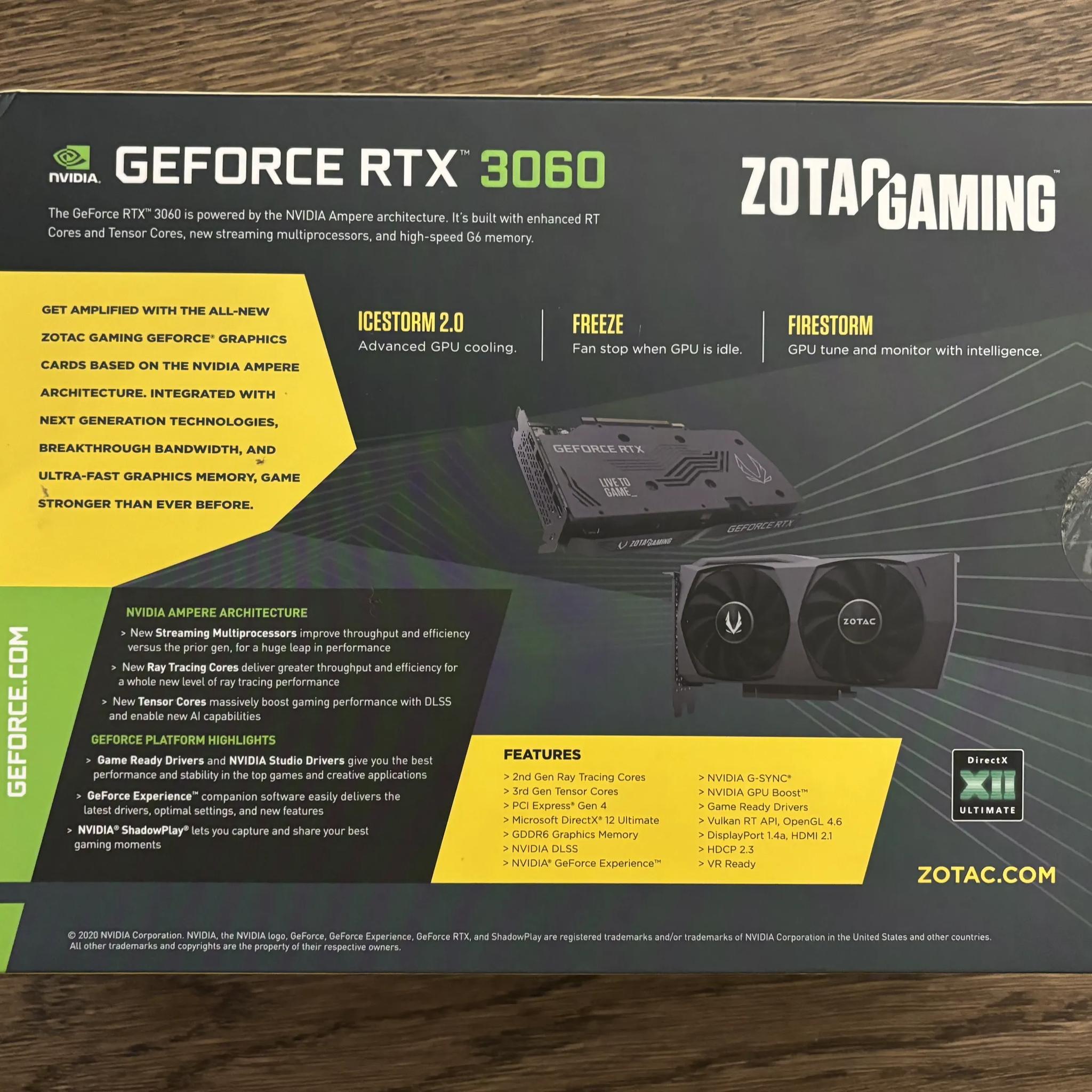 Zotac Gaming GeForce RTX 3060 Twin Edge OC-New Open Box