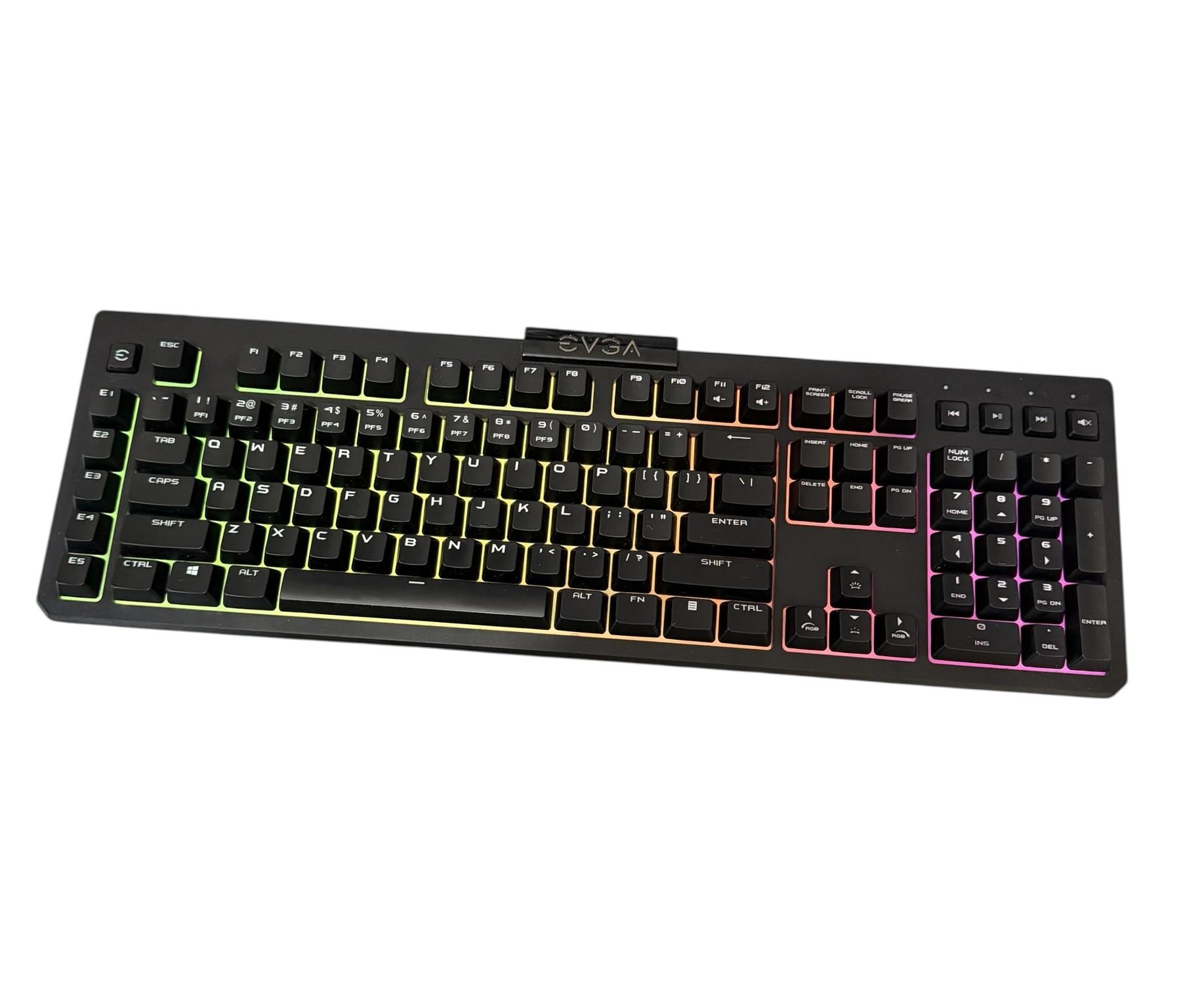 EVGA Z12 Gaming RGB Wired Mechanical Keyboard with Leather Wrist Pad
