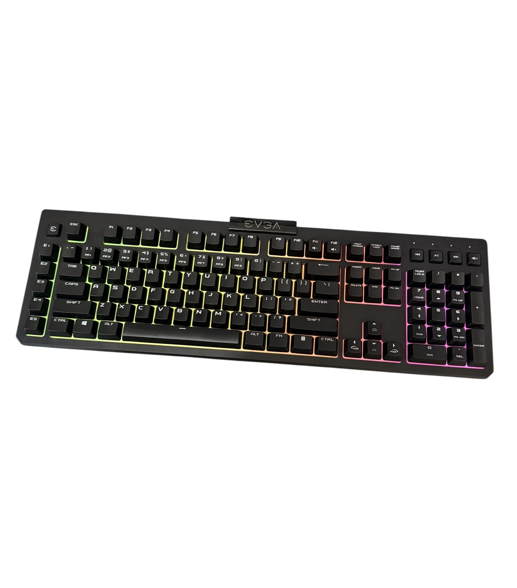 EVGA Z12 Gaming RGB Wired Mechanical Keyboard with Leather Wrist Pad