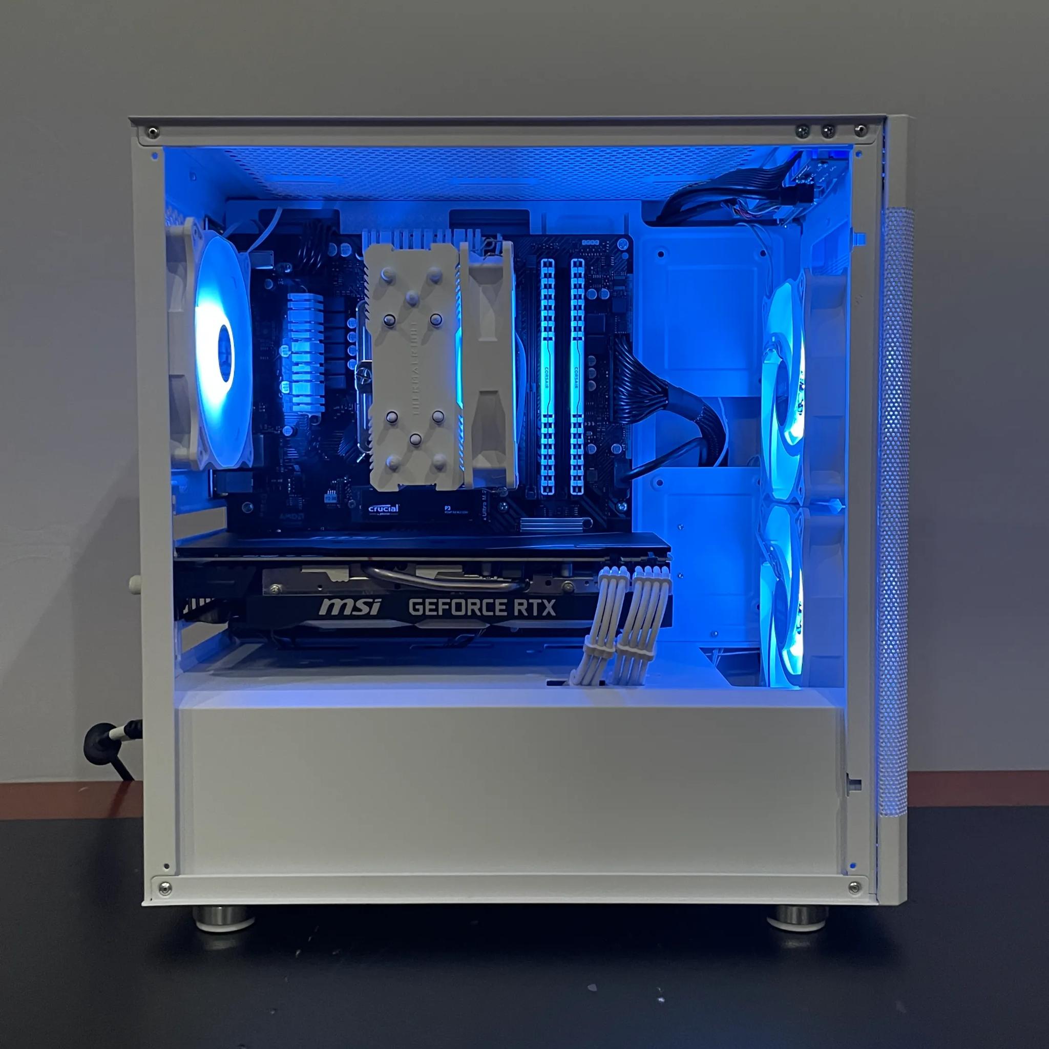 ⚪ White 1080p PC | RTX 2060 12GB | Ryzen 5 3600 | WiFi and Bluetooth | ARGB Control ⚪