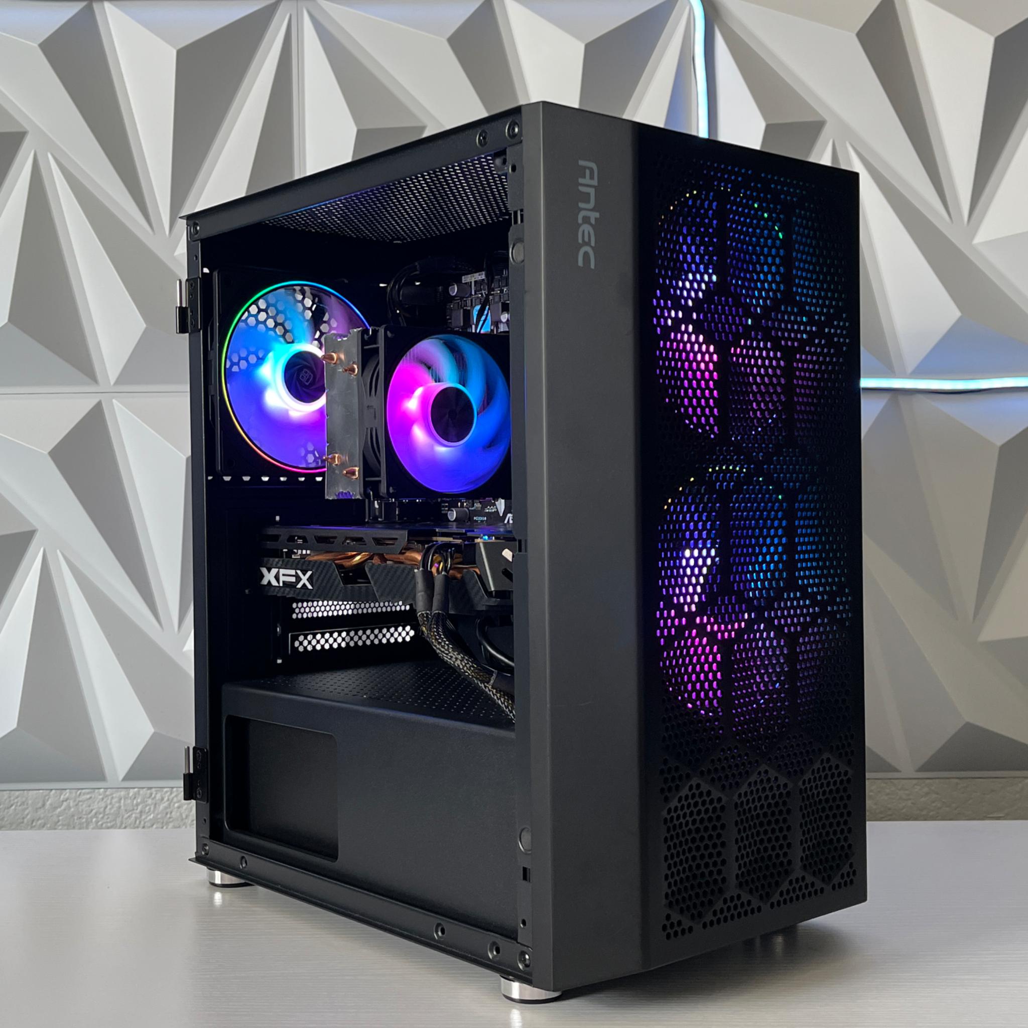 RX 580 8GB, Ryzen 5 2600X, 16GB RAM | Black RGB Gaming Computer/PC
