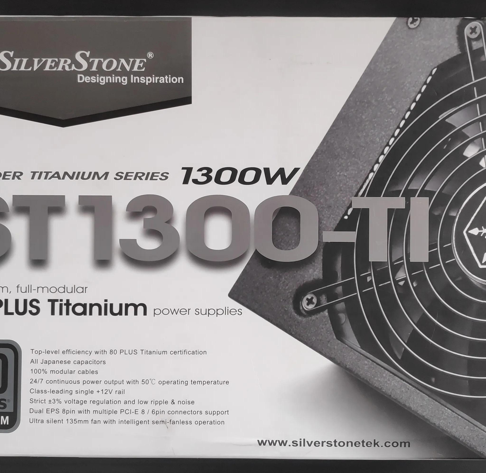 SilverStone Strider ST1300-TI, 1300W, 80 Plus Titanium Certified Fully Modular Power Supply