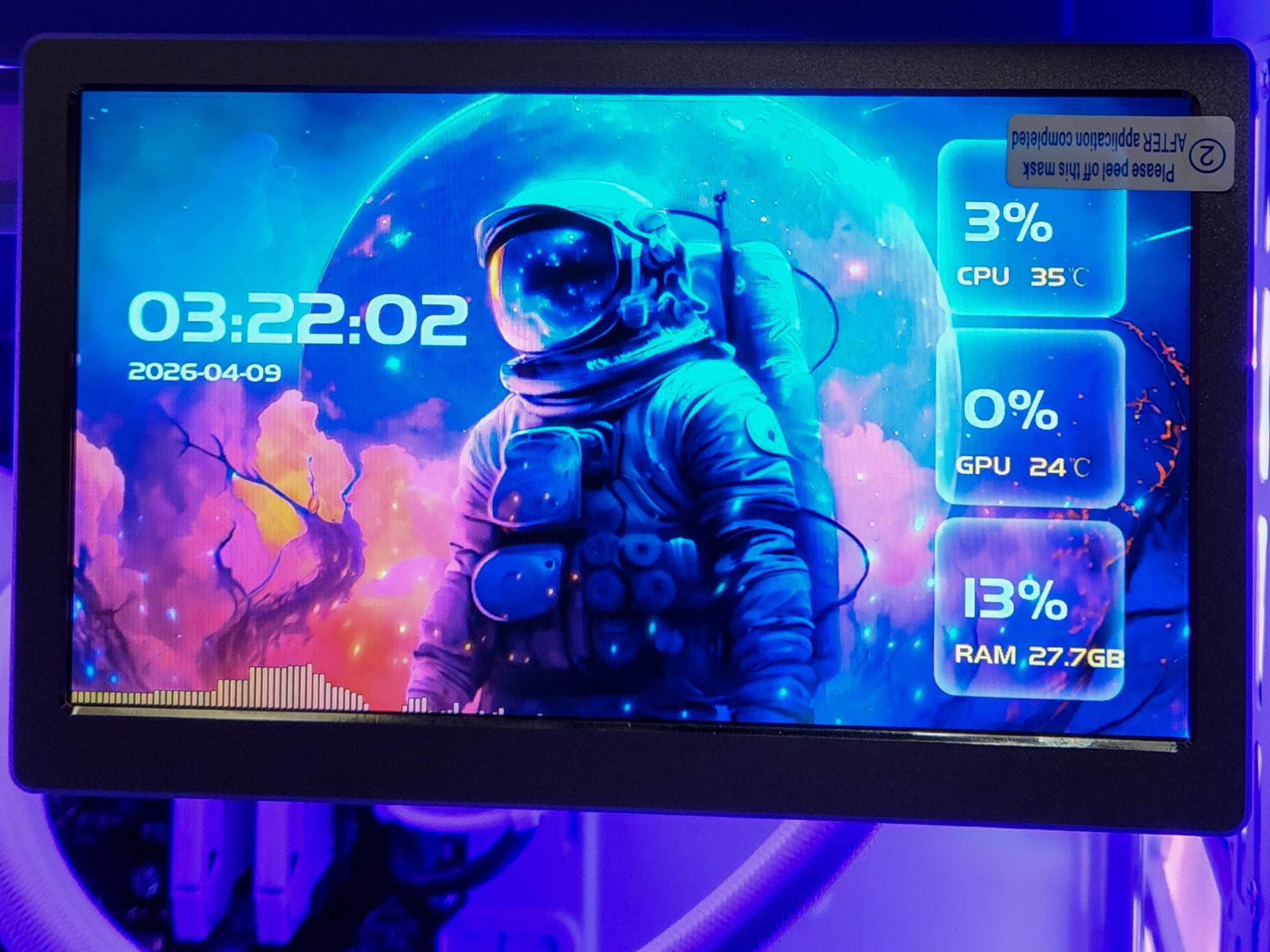 Custom Built Liquid Cooled Gaming PC with a 7in Sensor Screen | Ryzen 5 5600X | RTX 5060 | 32GB DDR4