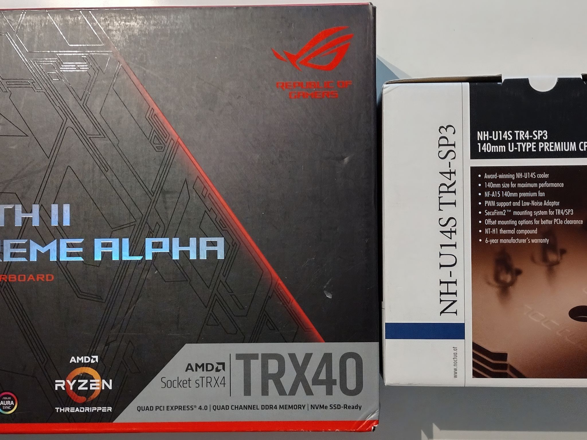 AMD RYZEN THREADRIPPER 3970X + ASUS ROG ZENITH II EXTREME ALPHA + NOCTUA NH-U14S (NO RAM/MEMORY)
