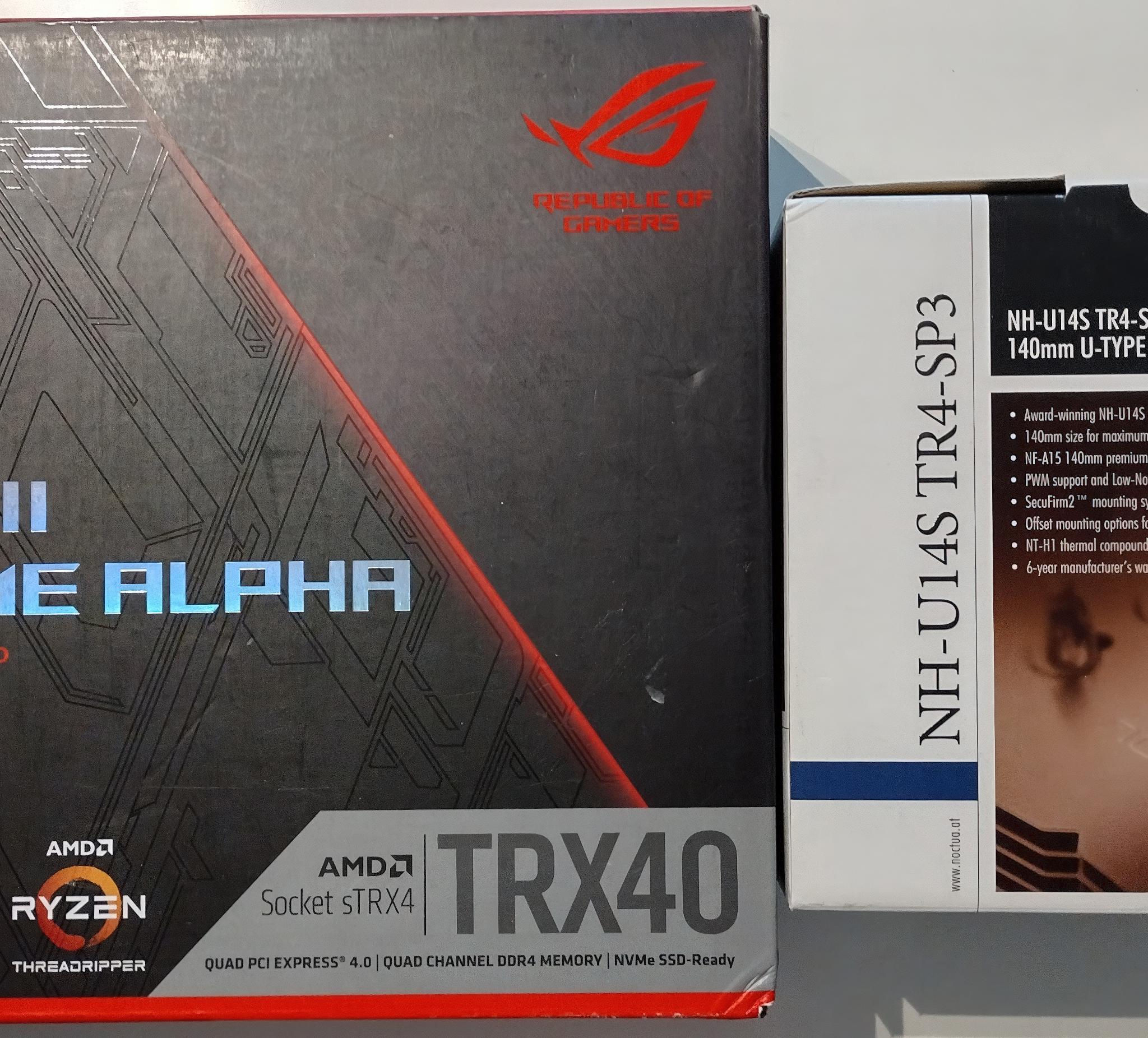 AMD RYZEN THREADRIPPER 3970X + ASUS ROG ZENITH II EXTREME ALPHA + NOCTUA NH-U14S (NO RAM/MEMORY)