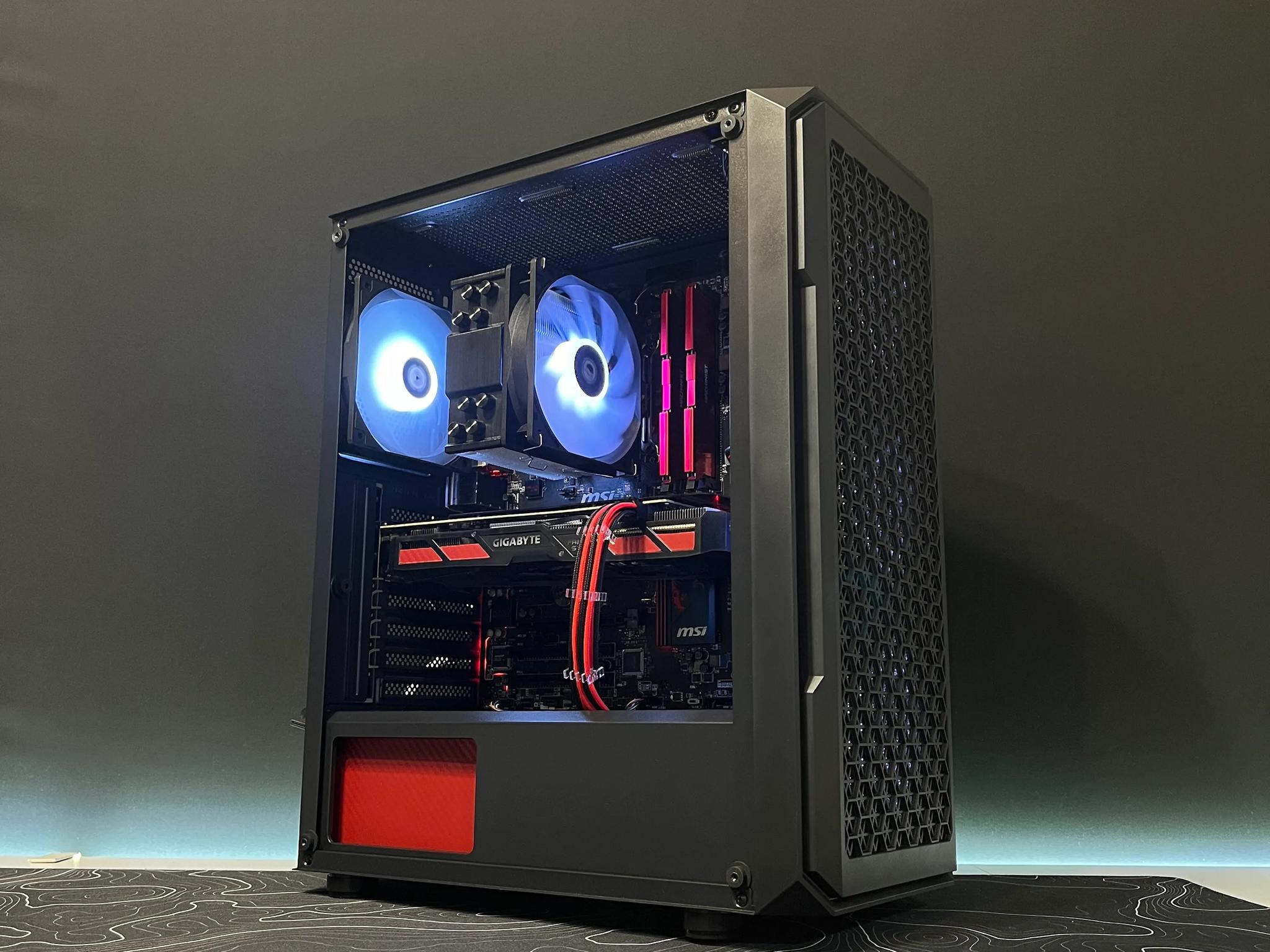 Black & Red Gaming PC | i5-7500 & GTX 1060 6GB