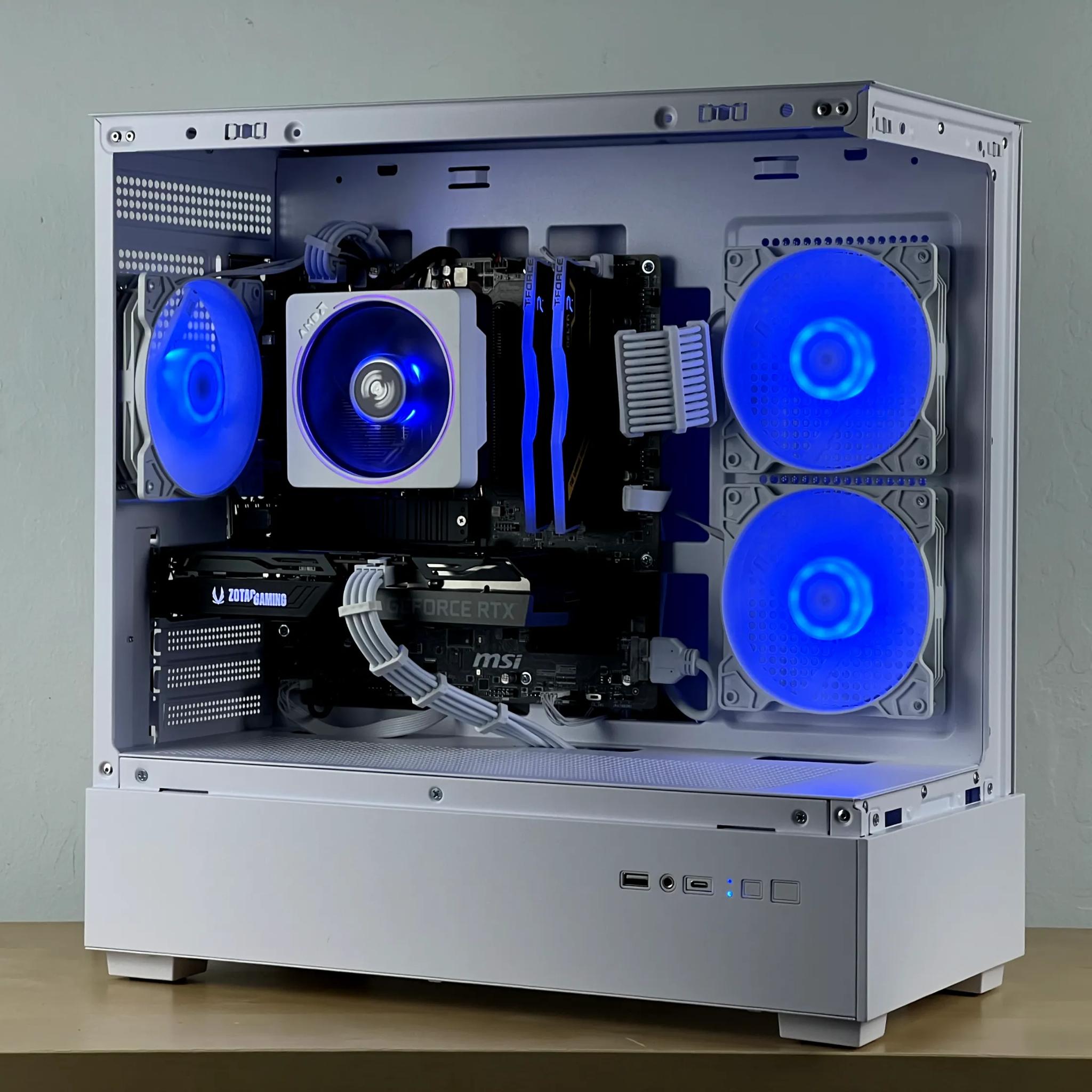 🧊 Fast and Clean White Gaming PC | RTX 3060 TI | AMD Ryzen 7 3700X | 1TB SSD | 16GB RAM | 🧊