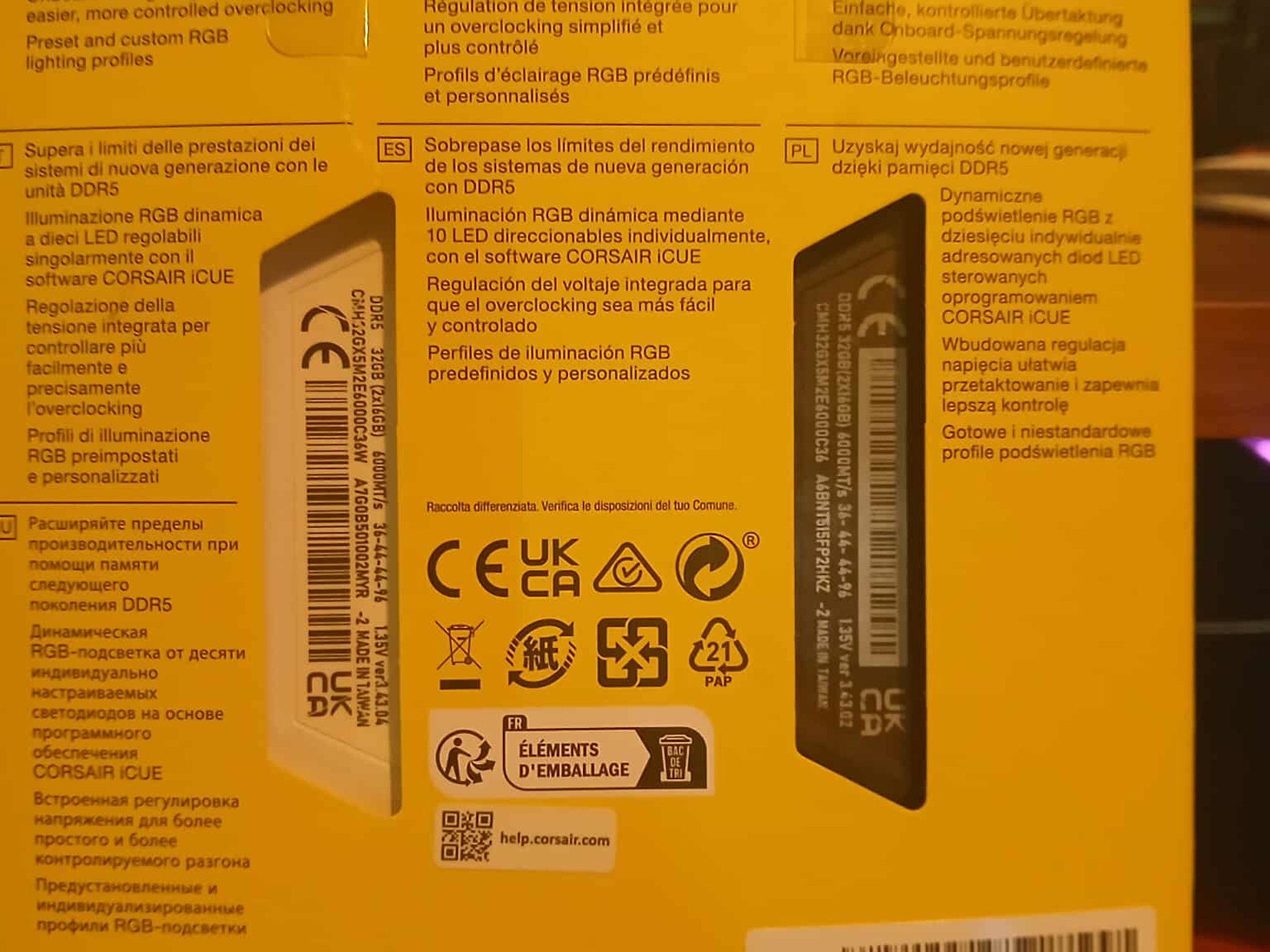 Corsair Vengeance DDR5 32g 6000mhz Desktop Memory