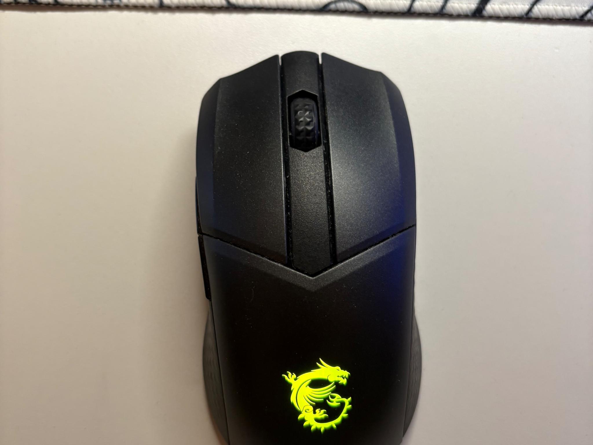 MSI Clutch GM41 Lightweight Wireless RGB Gaming Mouse - Black