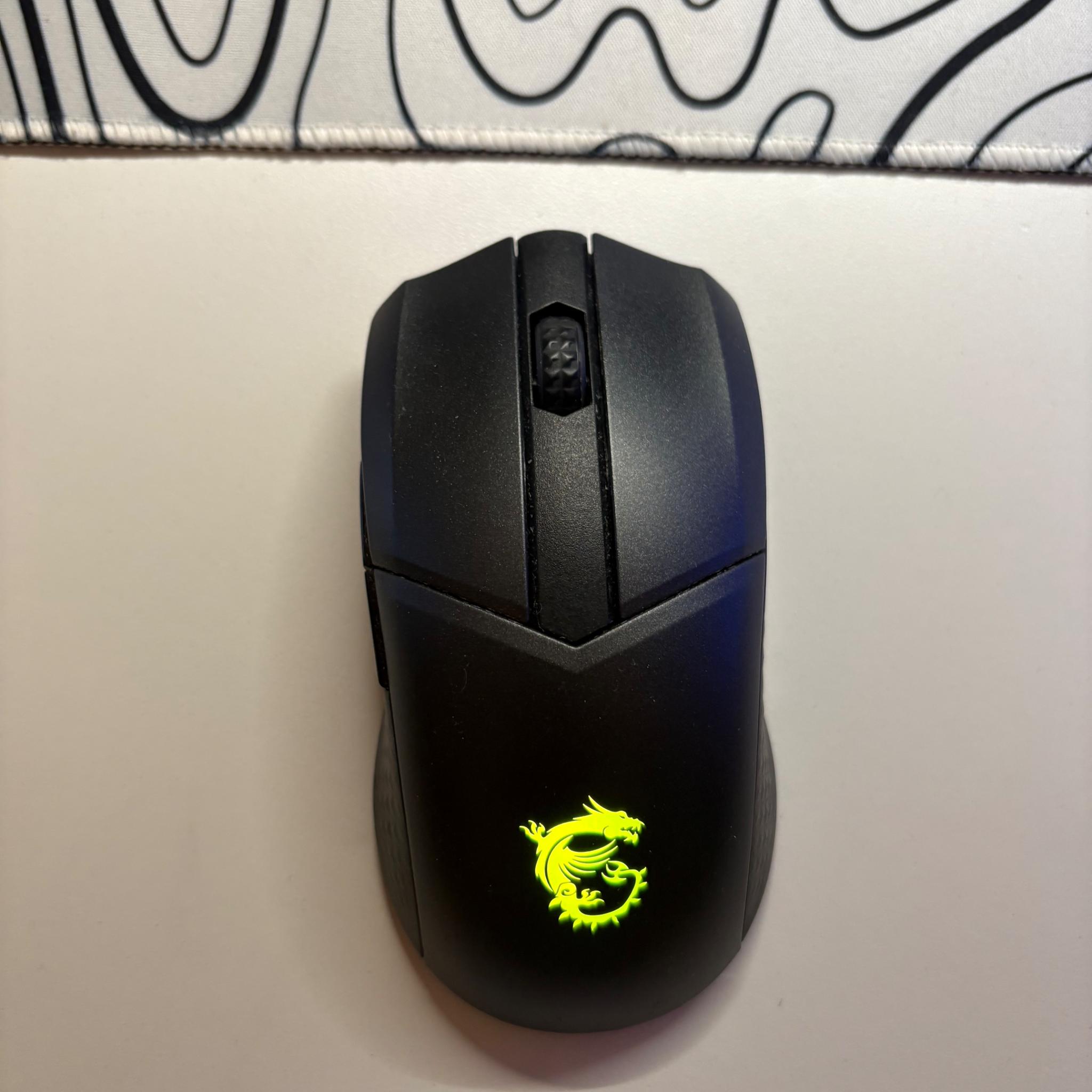 MSI Clutch GM41 Lightweight Wireless RGB Gaming Mouse - Black
