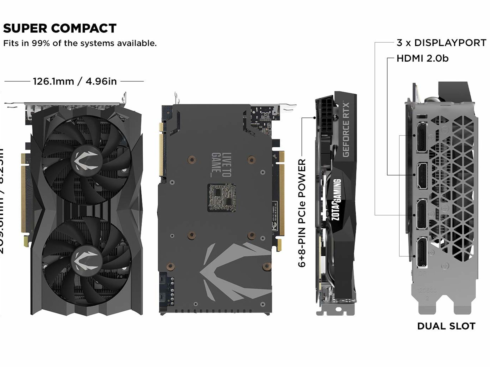 Zotac GeForce RTX 2070 Super Mini 8GB GDDR6 Graphics Card
