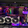 Ryzen9 9950x3d RTX5080 32gb ddr5 Custom Water Loop Corsair Components 360mm rad, pump/res combo argb