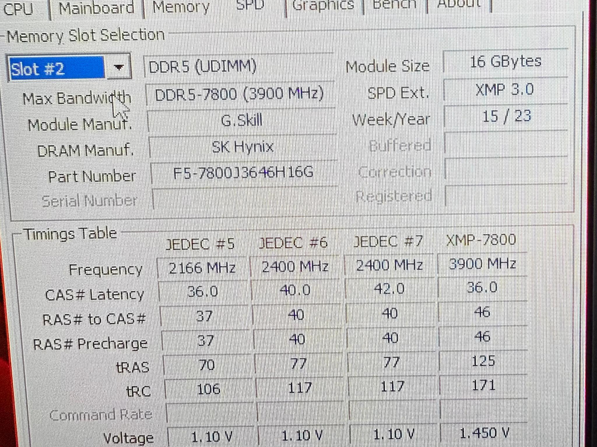 G.SKILL Trident Z5 RGB 32GB (2x16GB) DDR5-7800 CL36 RAM