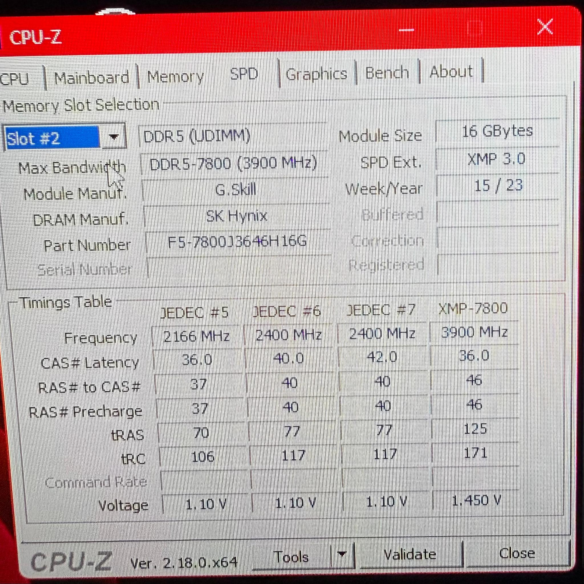 G.SKILL Trident Z5 RGB 32GB (2x16GB) DDR5-7800 CL36 RAM