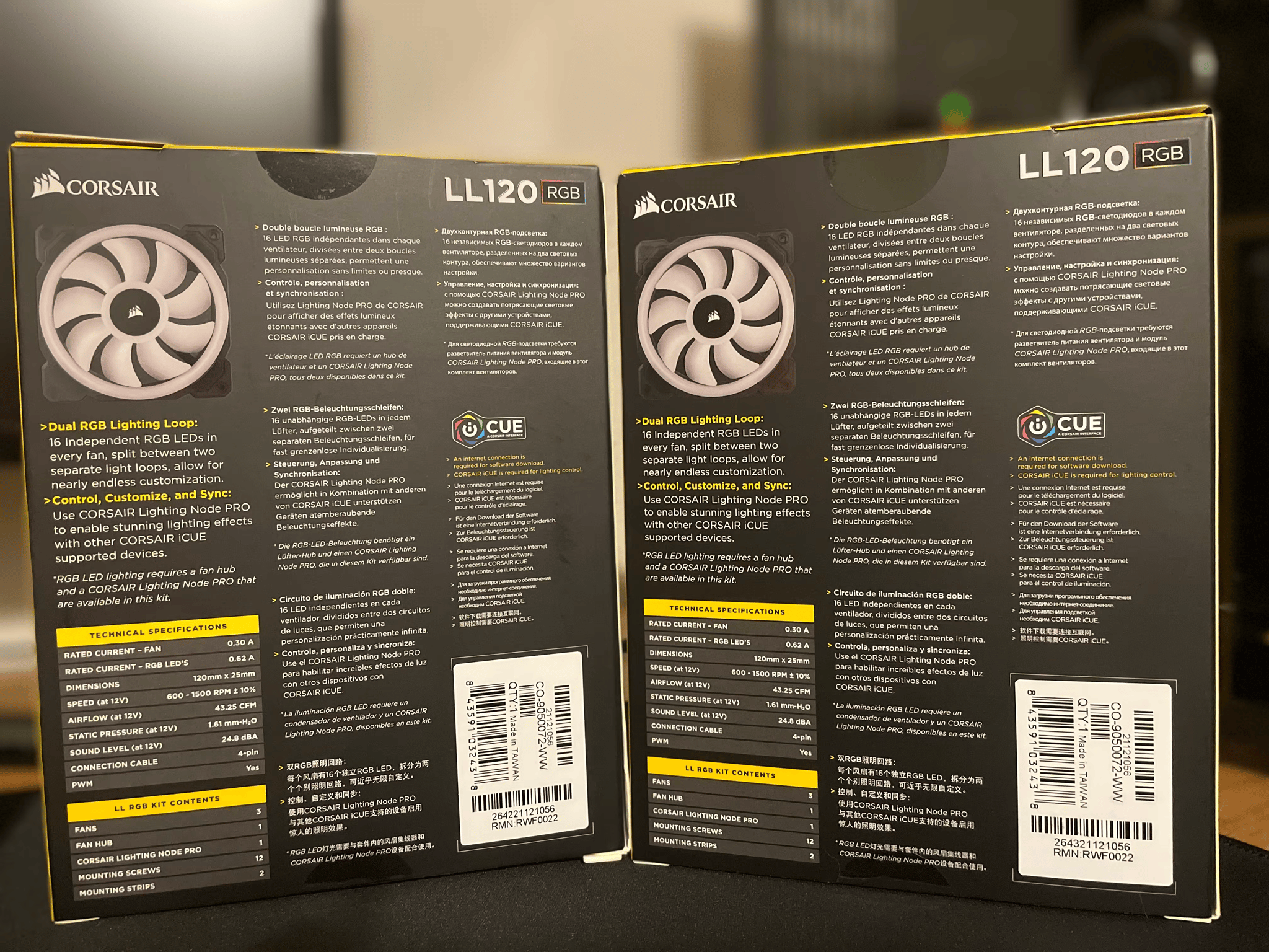 Used Corsair LL120 Fans 3 Pack