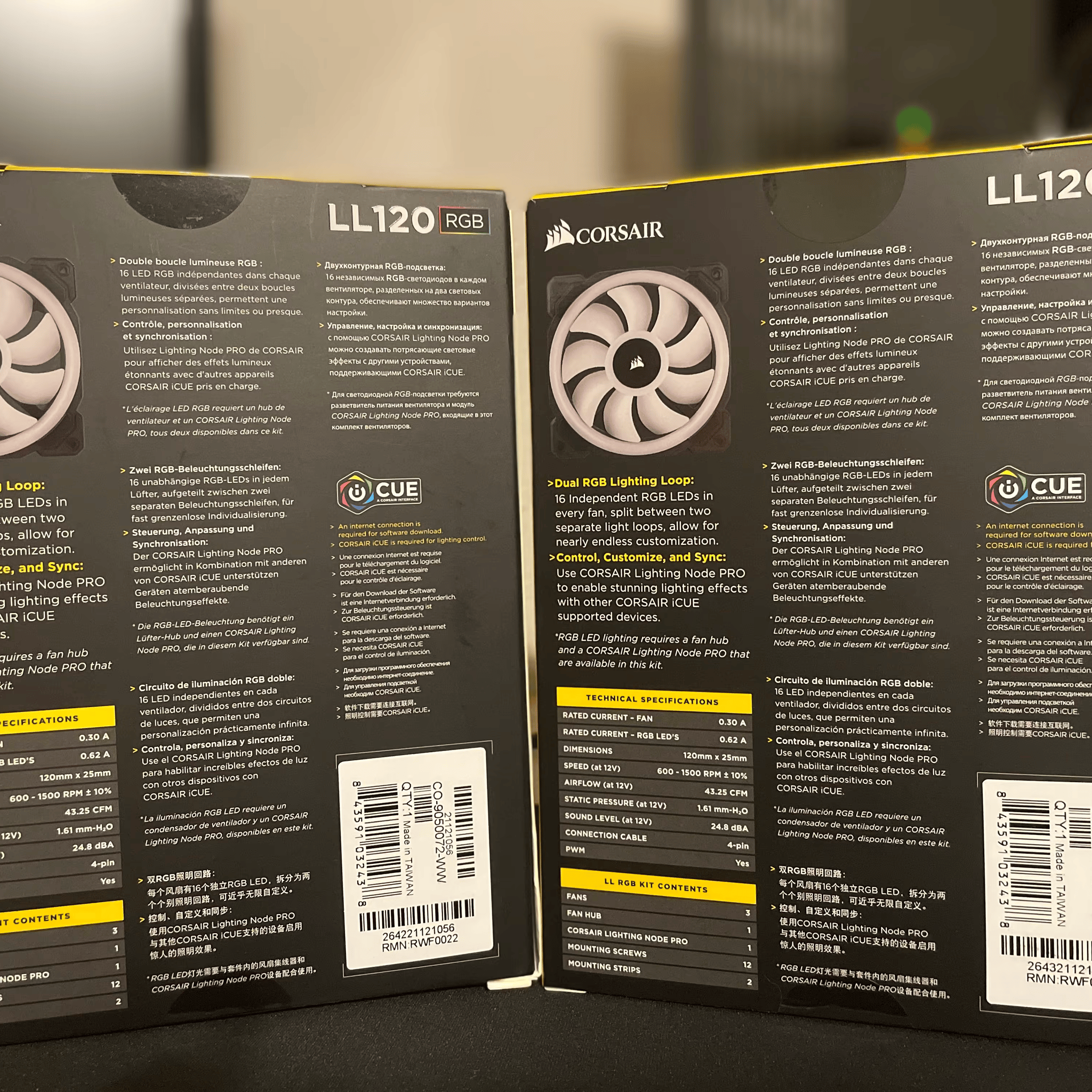 Used Corsair LL120 Fans 3 Pack