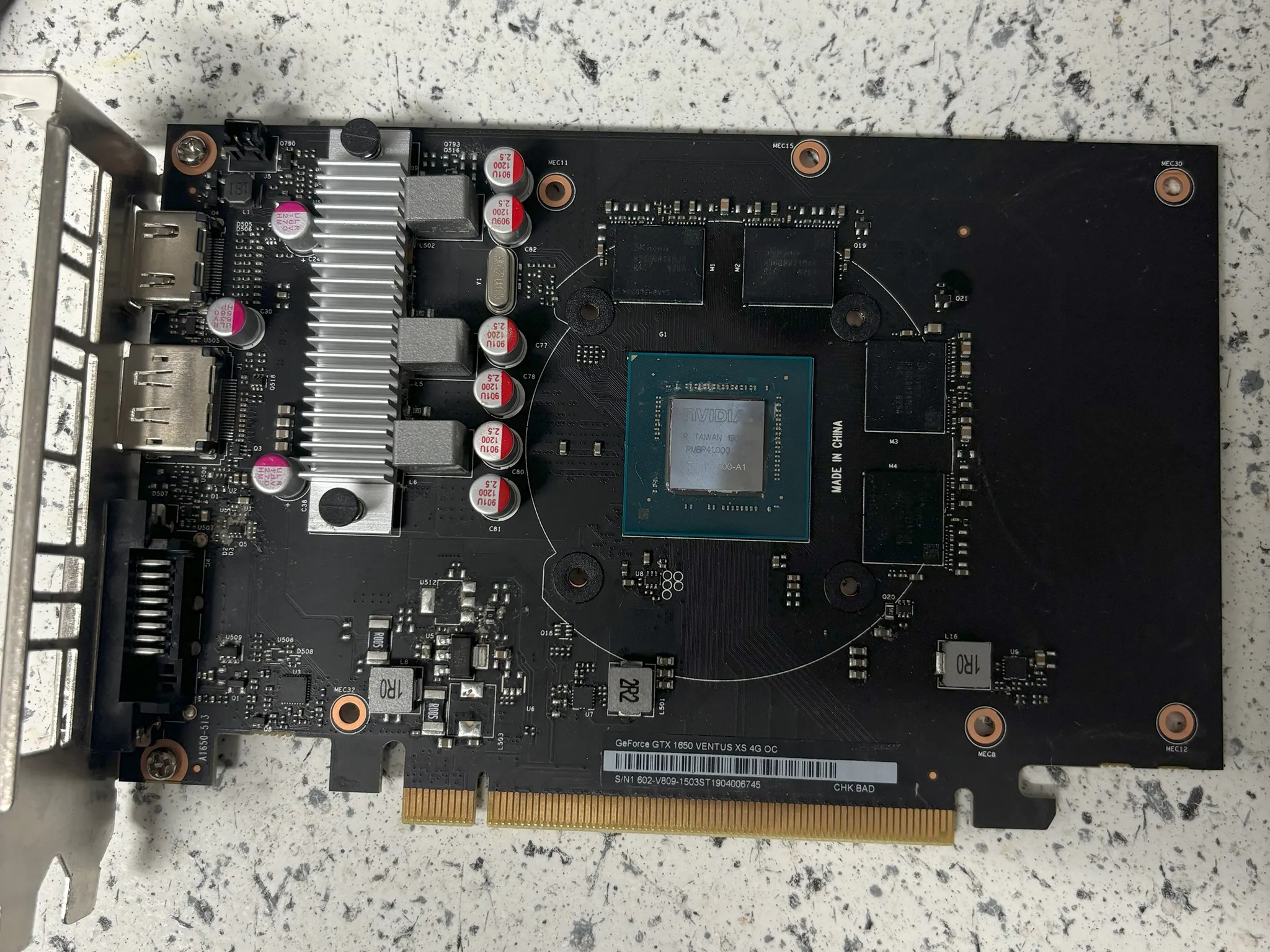 MSI GeForce GTX 1650 D6 VENTUS XS OC 4GB GDDR6 Graphics Card *Repasted*