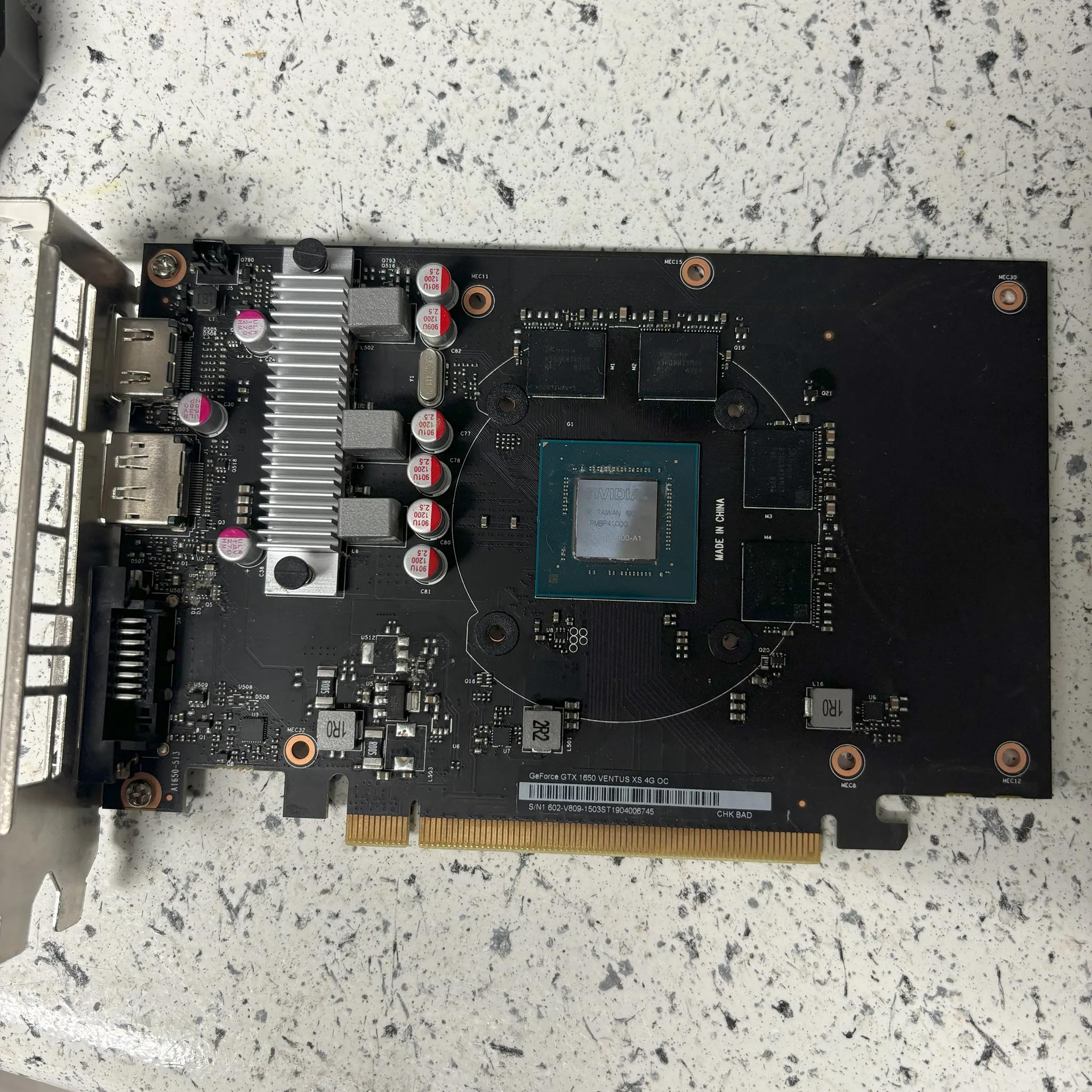 MSI GeForce GTX 1650 D6 VENTUS XS OC 4GB GDDR6 Graphics Card *Repasted*