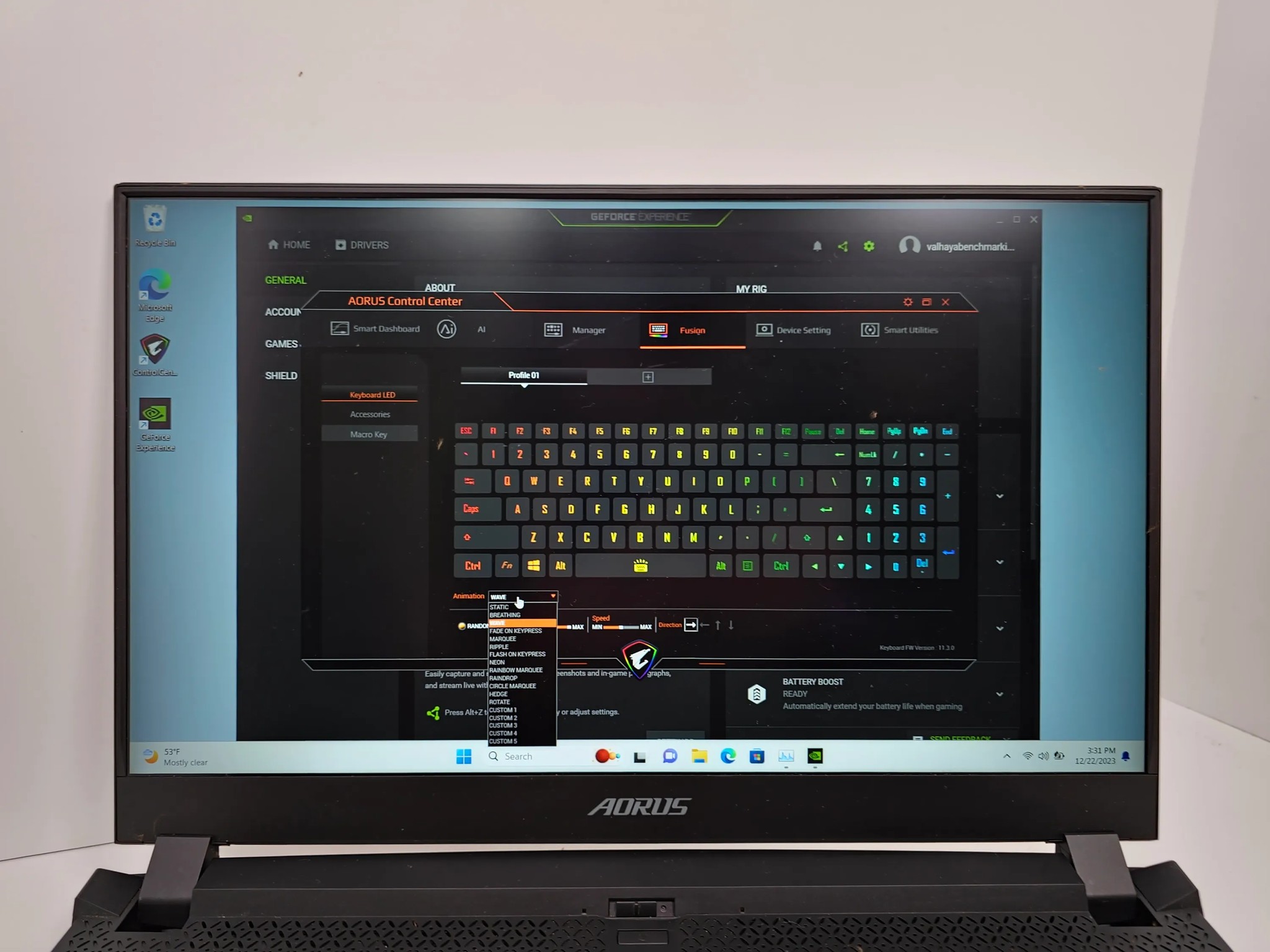 240hz Gaming Laptop with Intel i7 and RTX 3070 - Fully RGB Keyboard