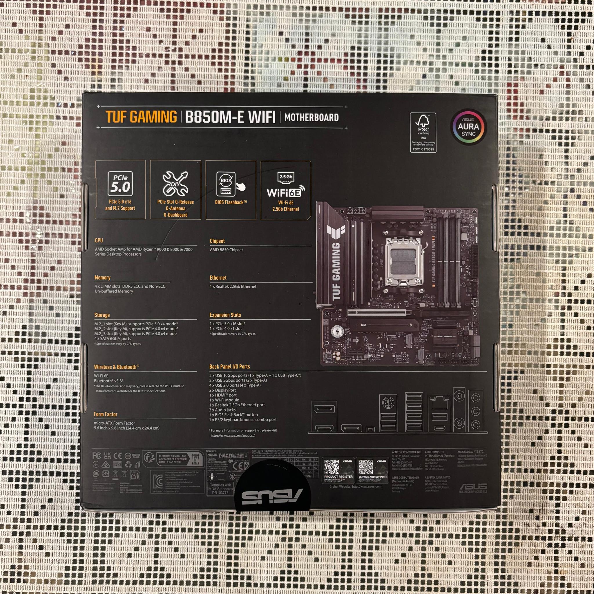 ASUS TUF GAMING B850M-E WIFI